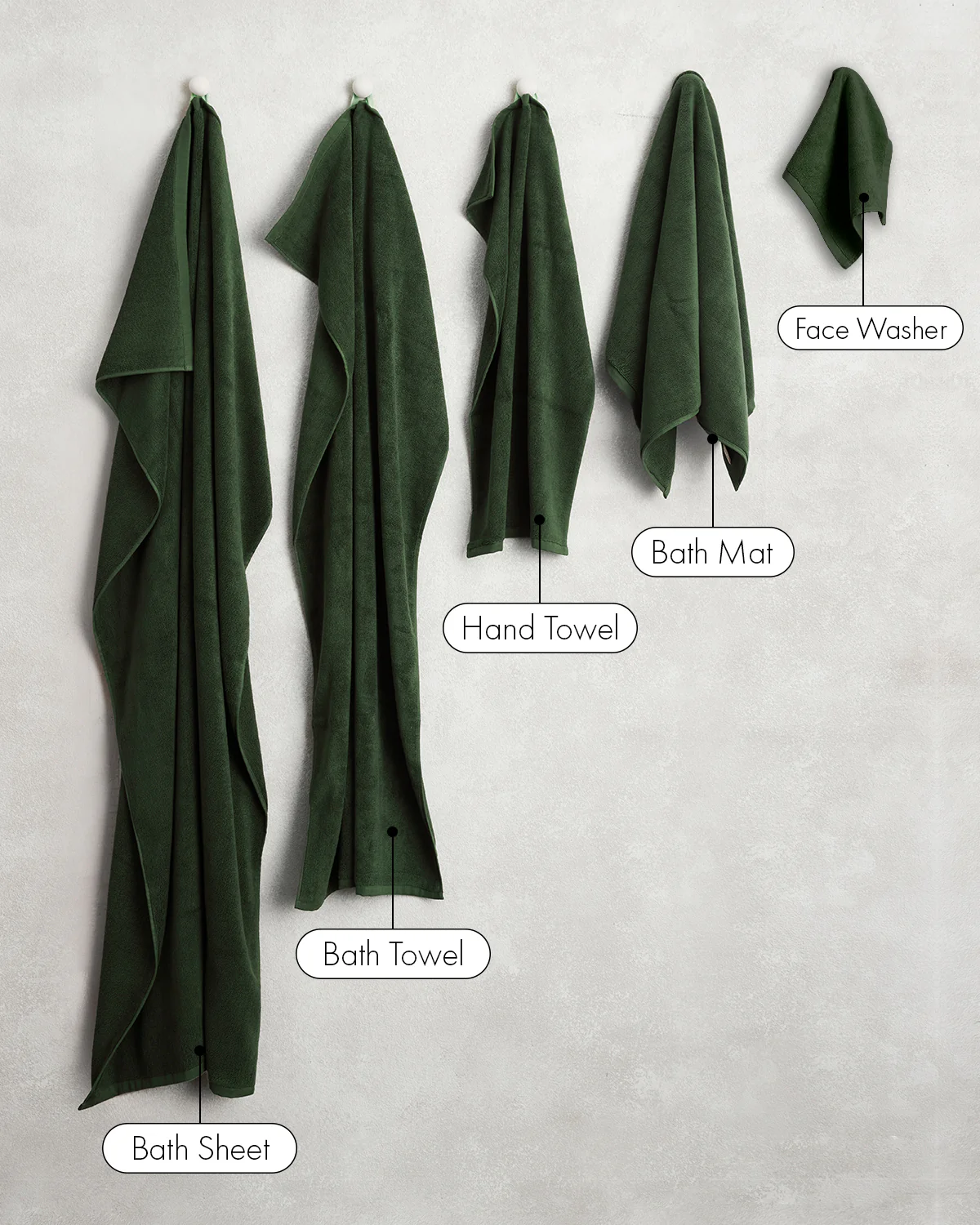 Moss 100% Cotton Terry Bath Sheet - Image 6