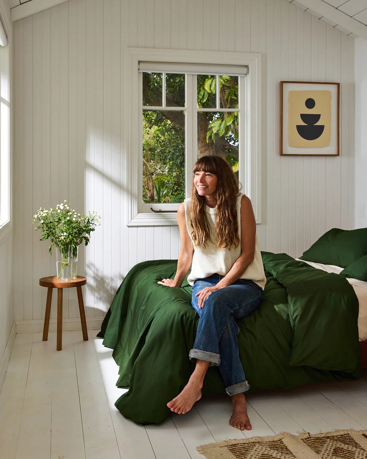 Moss 100% Organic Cotton Duvet Cover - Image 5