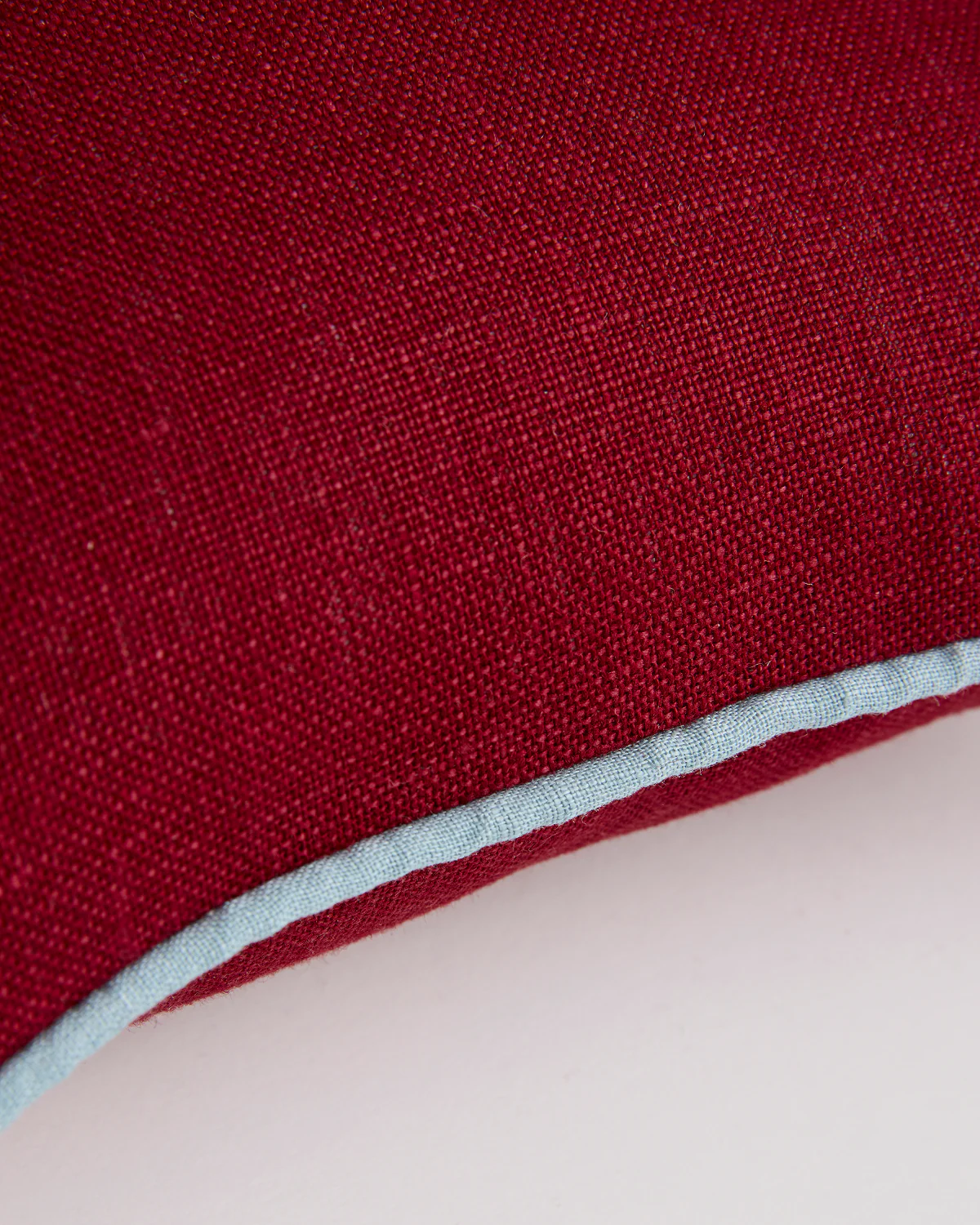 Mulberry & Lagoon 100% French Flax Linen Piped Cushion Cover - Image 2