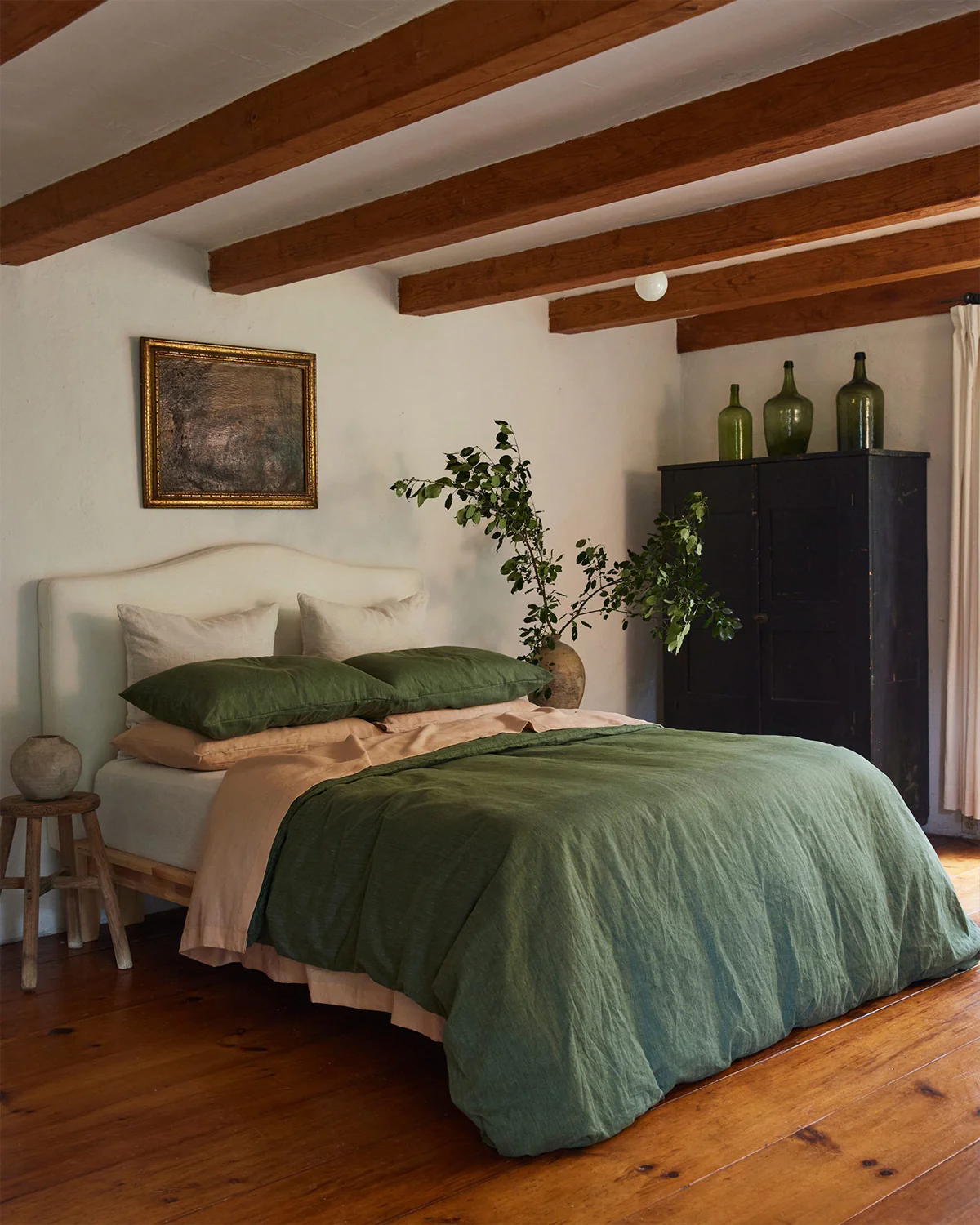 Terracotta 100% French Flax Linen Flat Sheet - Image 9