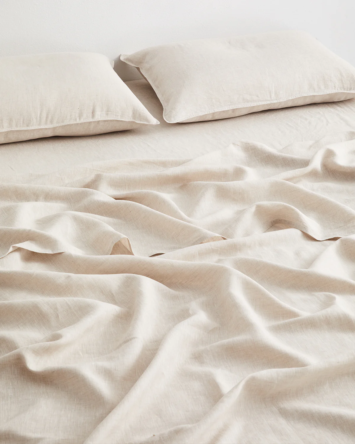 Oatmeal 100% French Flax Linen Sheet Set - Image 3