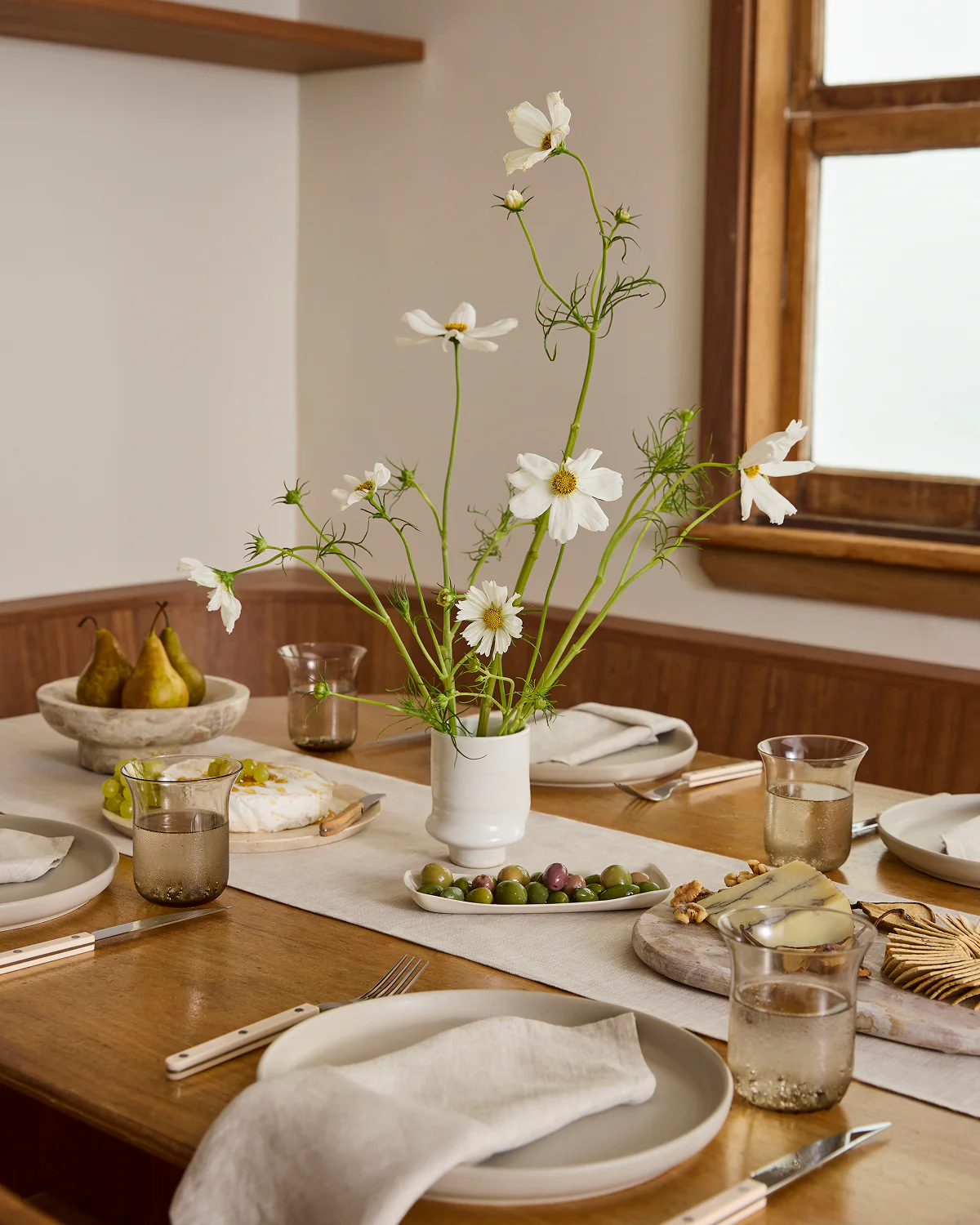 Oatmeal 100% French Flax Linen Table Runner - Image 2