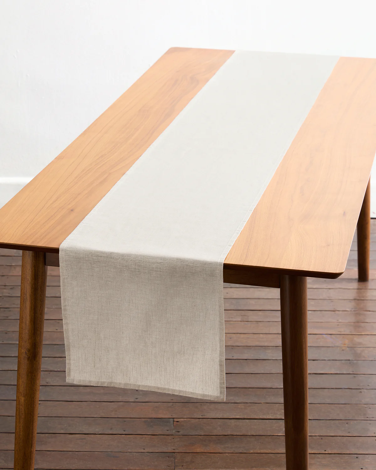Oatmeal 100% French Flax Linen Table Runner - Image 5