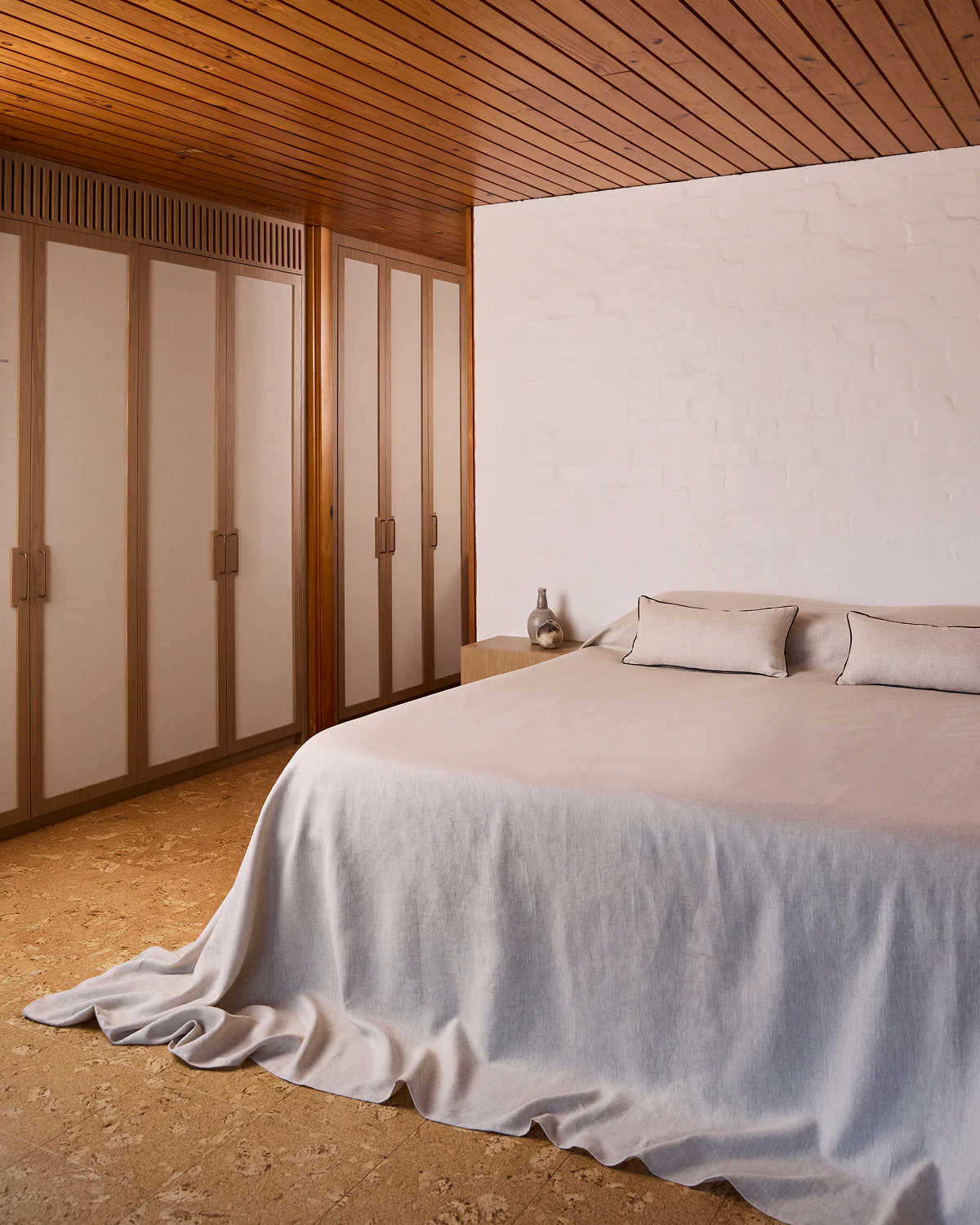 Oatmeal Heavy Linen Bed Cover - Image 6