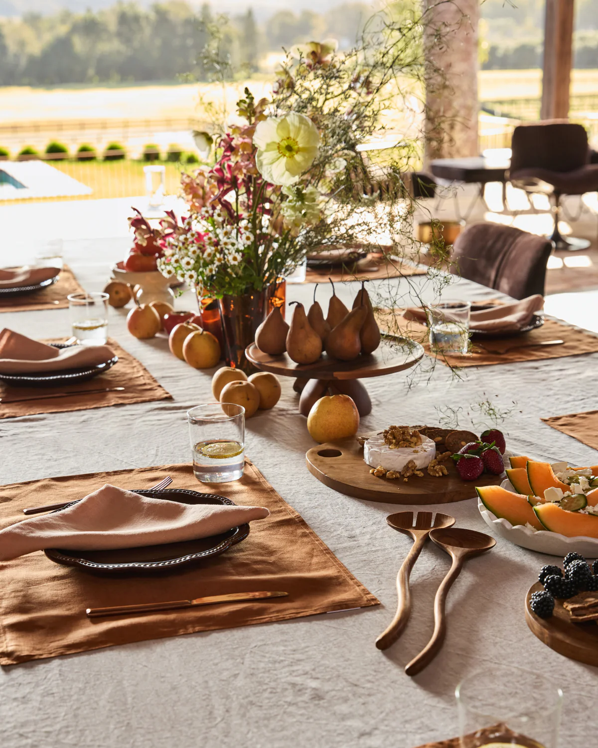 Rust 100% French Flax Linen Placemats (Set of Four) - Image 7