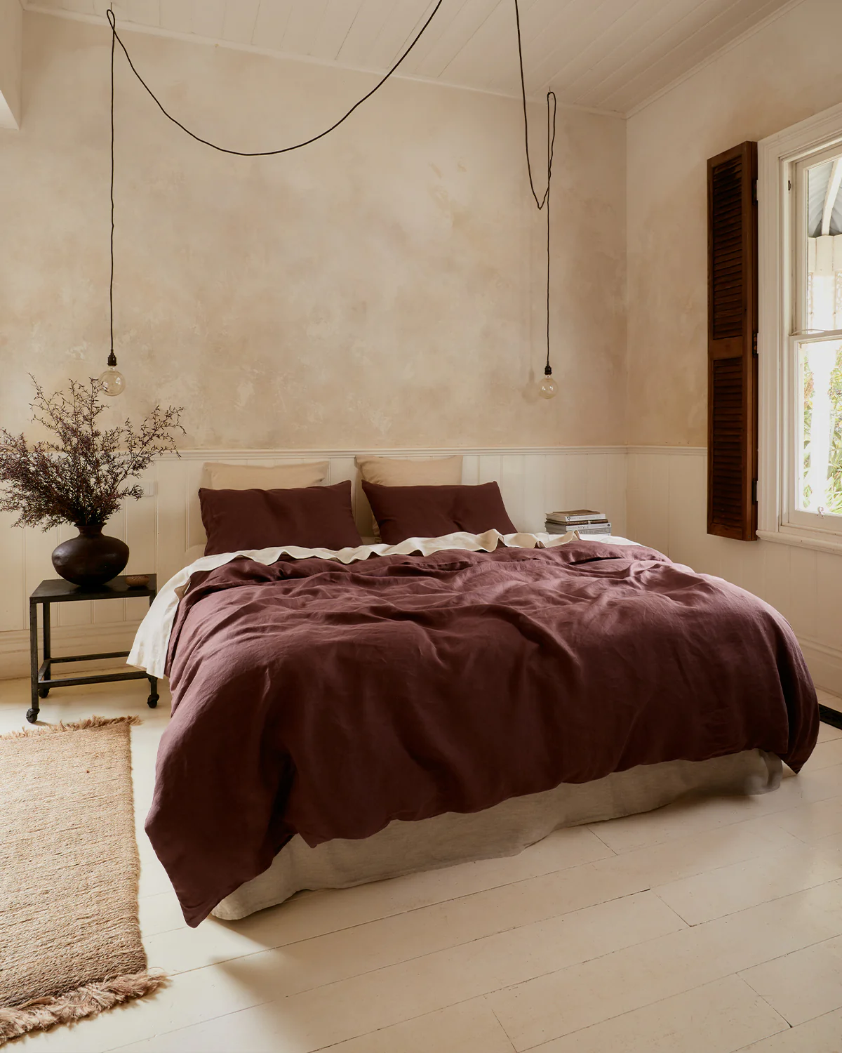 Oatmeal & White Stripe 100% French Flax Linen European Pillowcases (Set of Two) - Image 4