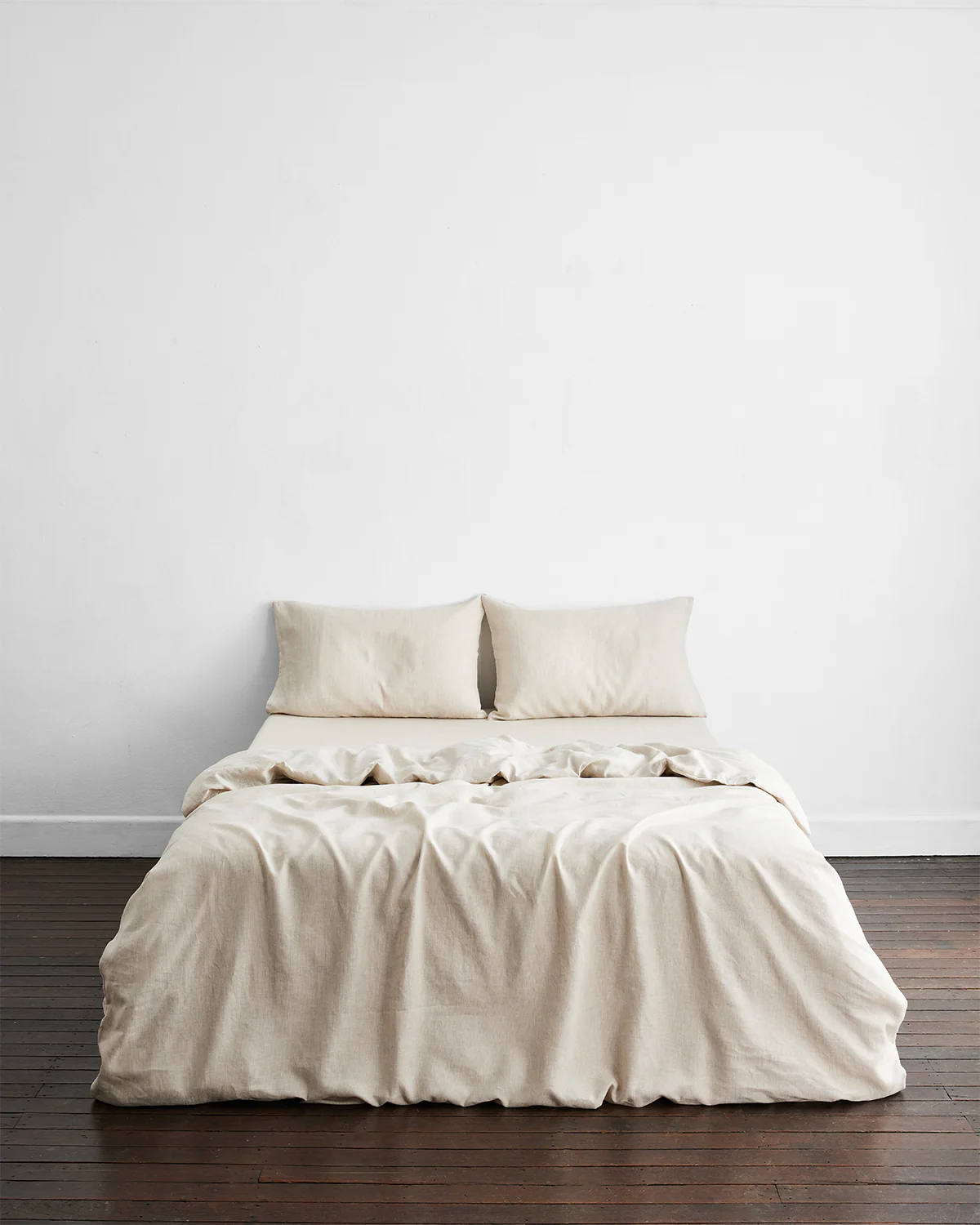 Oatmeal & White Stripe 100% French Flax Linen Pillowcases (Set of Two) - Image 3