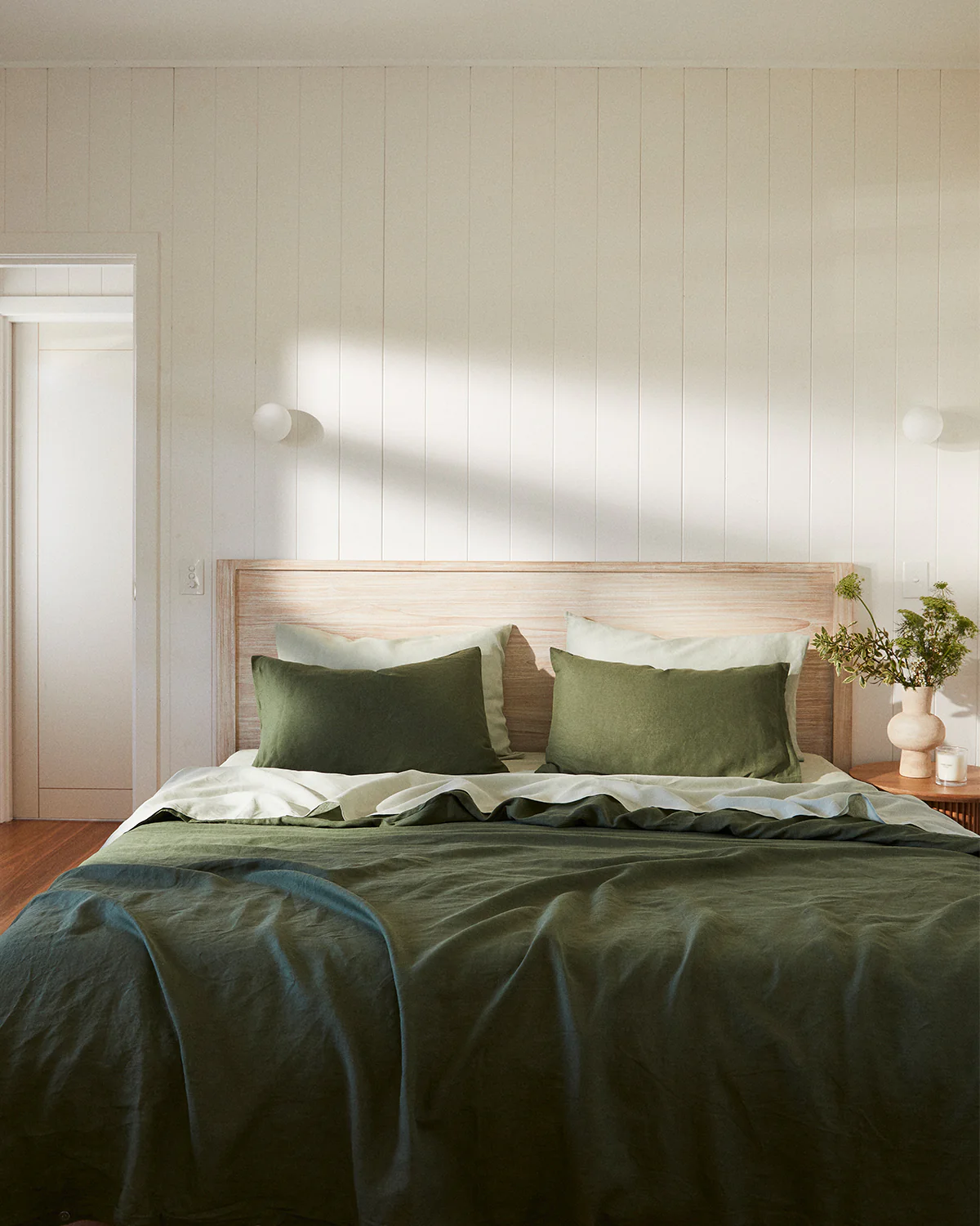 Olive 100% French Flax Linen Pillowcases (Set of Two) - Image 5
