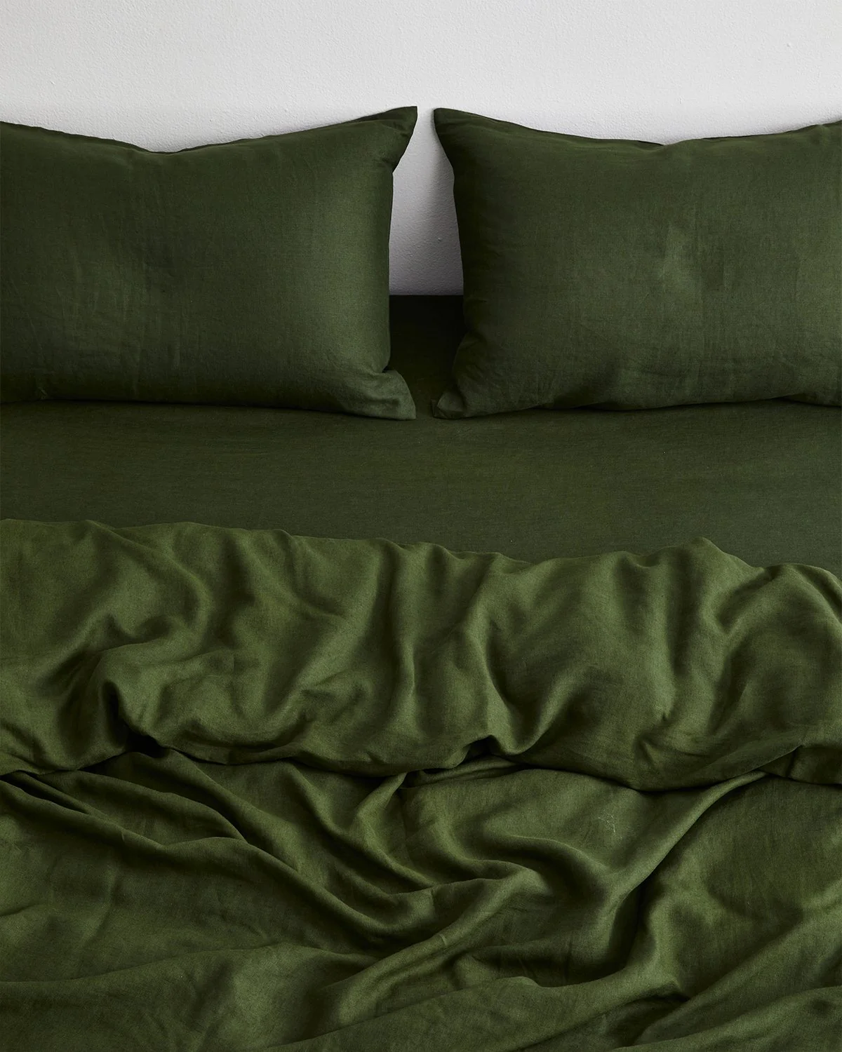 Olive 100% French Flax Linen Bedding Set - Image 4