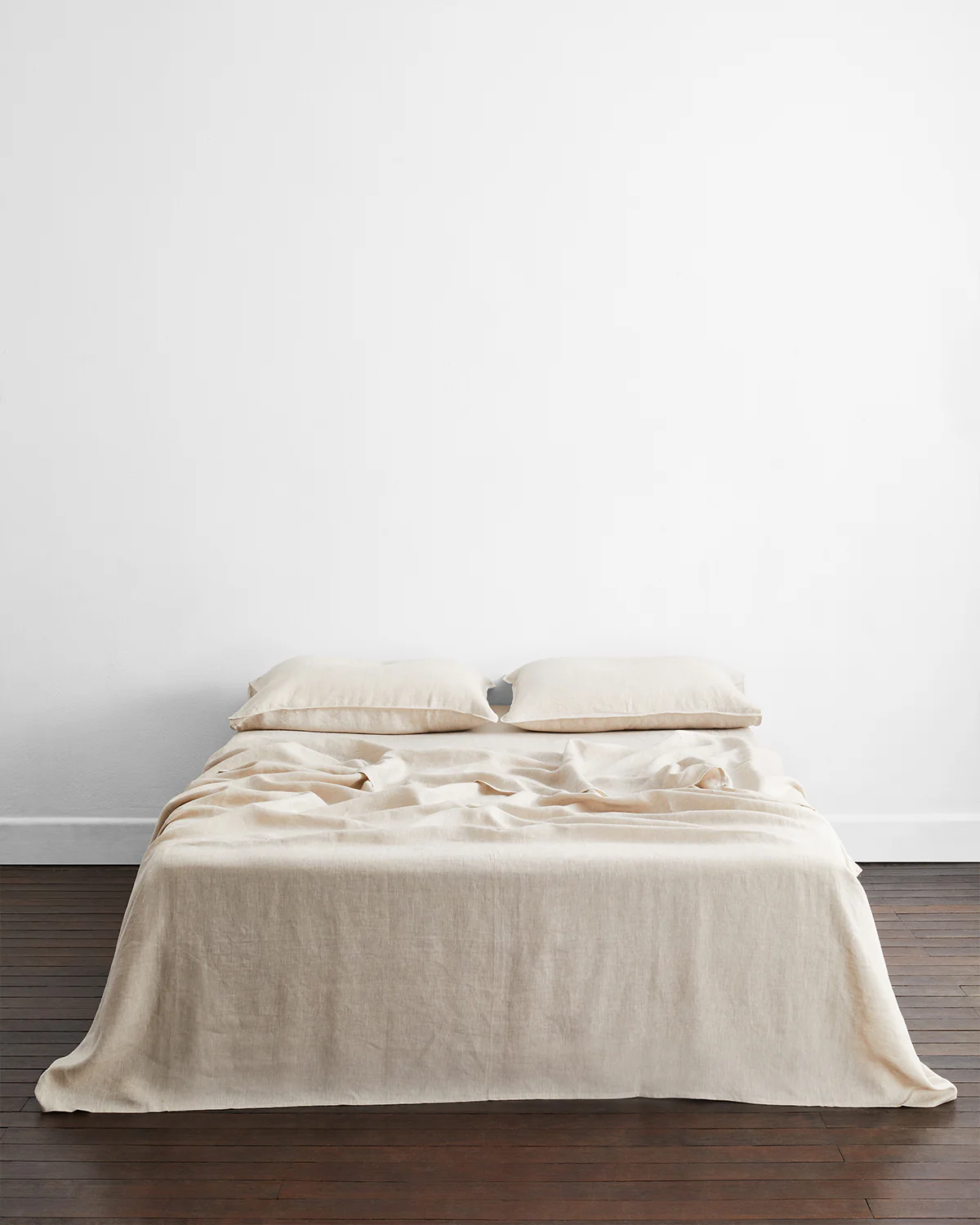 Oatmeal 100% French Flax Linen Flat Sheet - Image 3