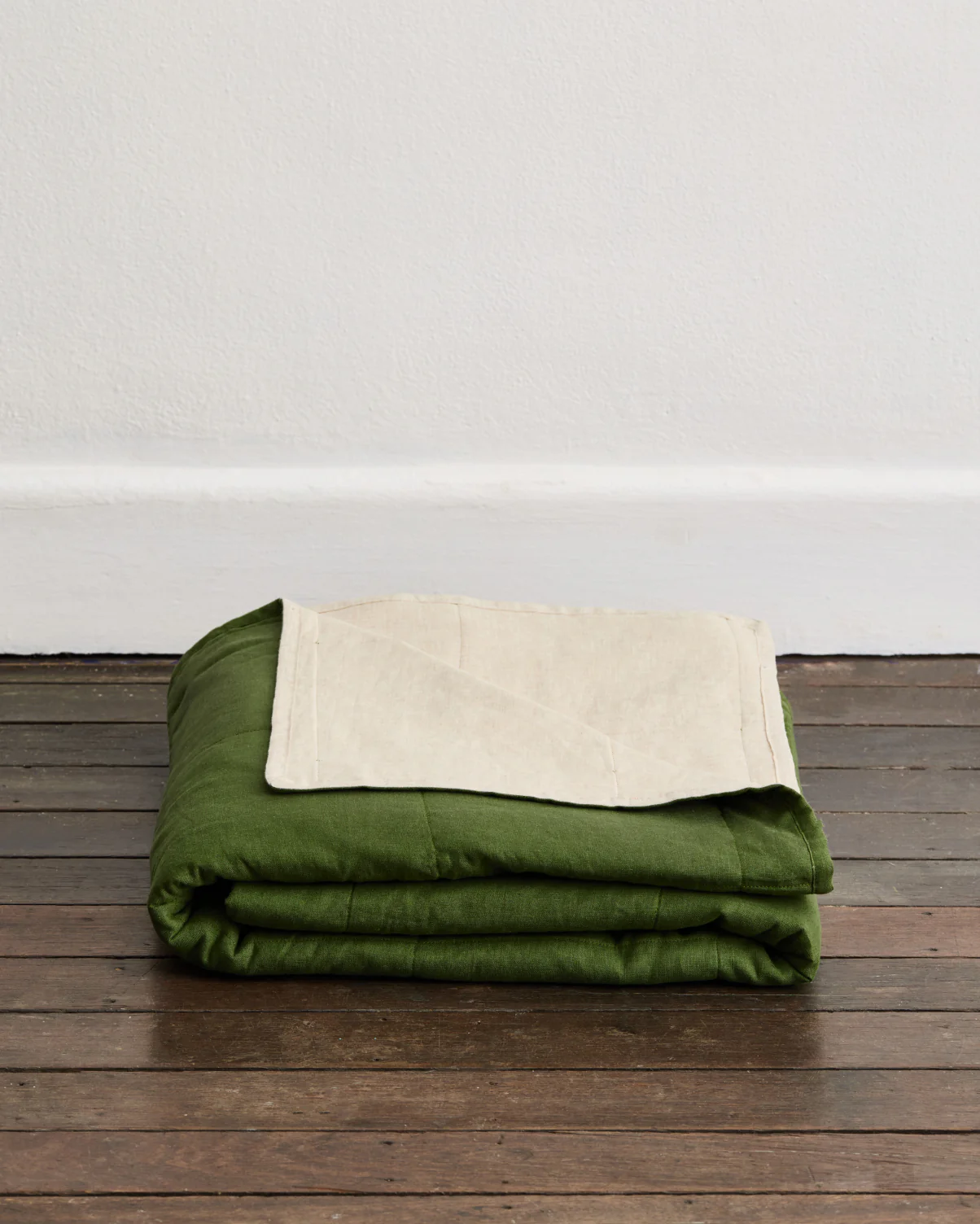 Olive & Oatmeal Two-Tone Quilt - Image 3