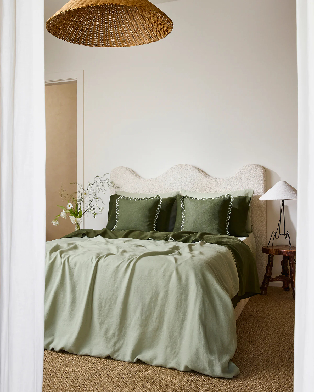 Sage 100% French Flax Linen Bedding Set - Image 7