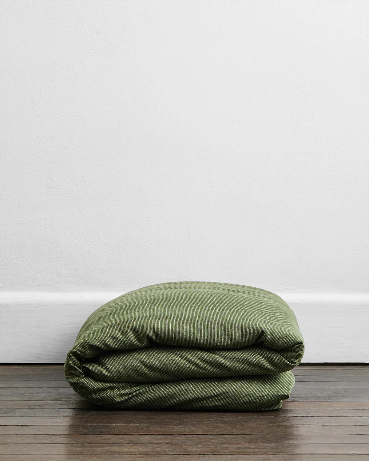 Olive Stripe, Terracotta & Oatmeal 100% French Flax Linen Bedding Bundle - Image 3