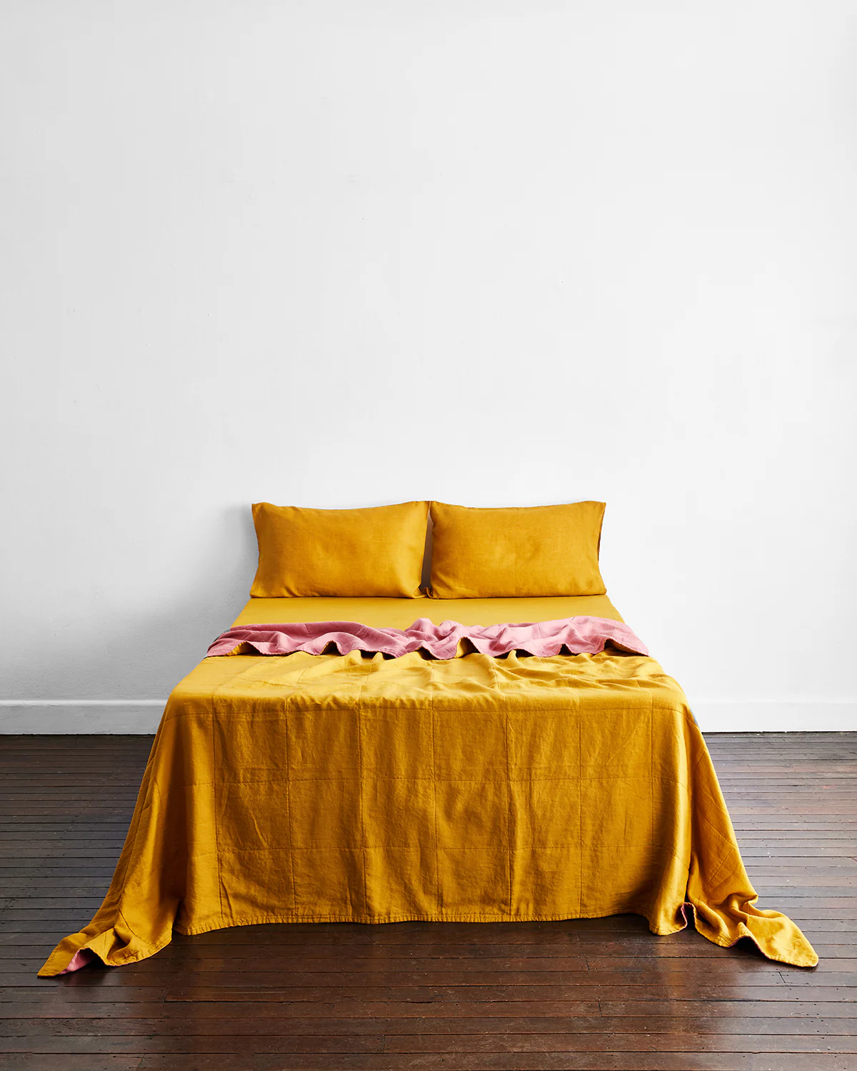 Pink Clay & Turmeric Two-Tone Quilt - Image 2
