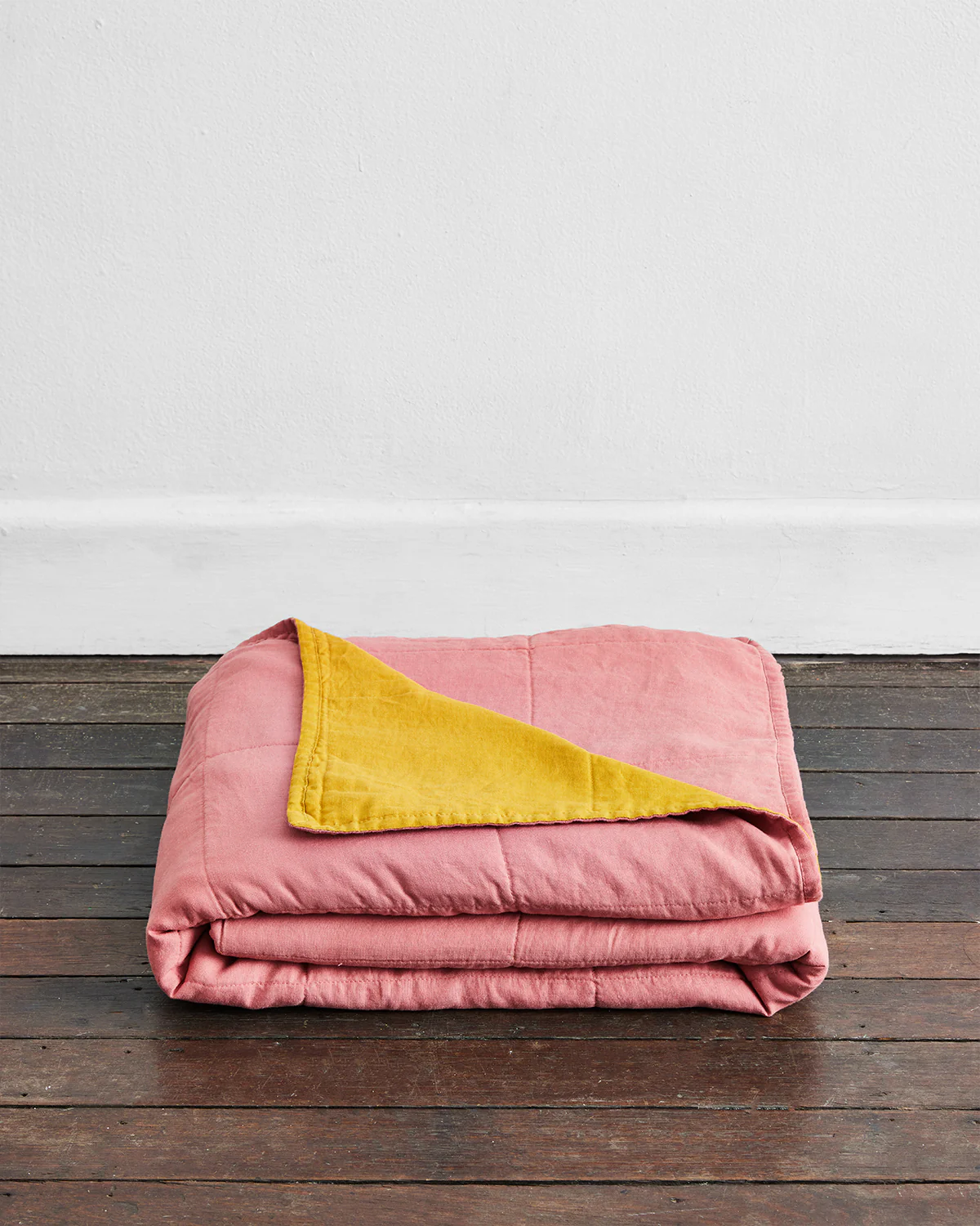 Pink Clay & Turmeric Two-Tone Quilt - Image 3