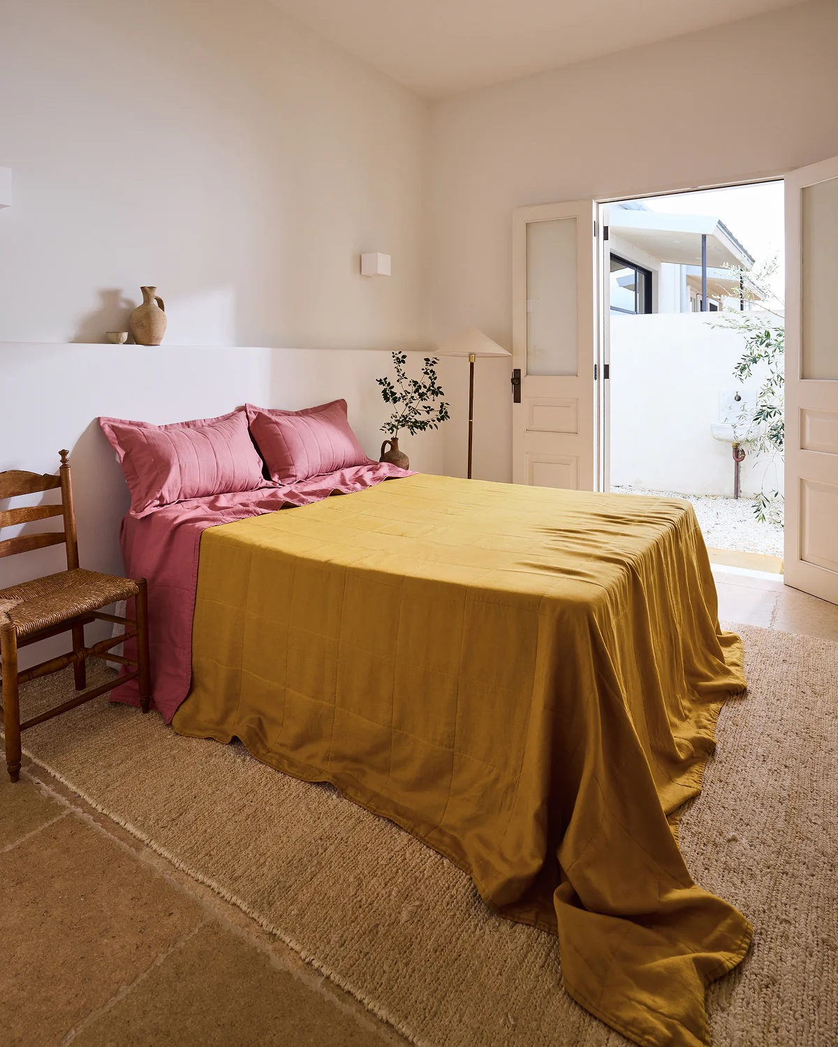 Pink Clay & Turmeric Two-Tone Quilt - Image 5