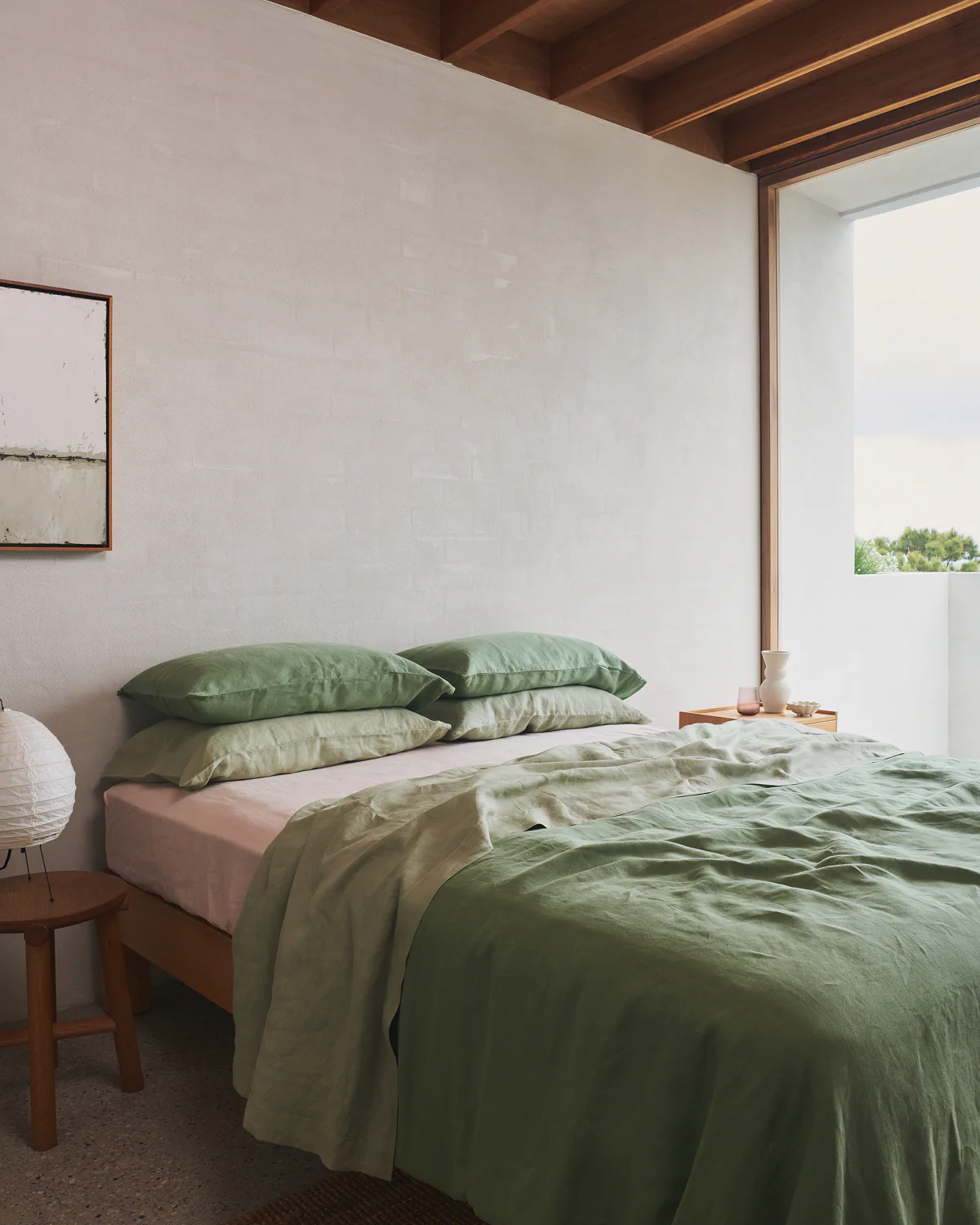 Rosewater 100% French Flax Linen Fitted Sheet - Image 7