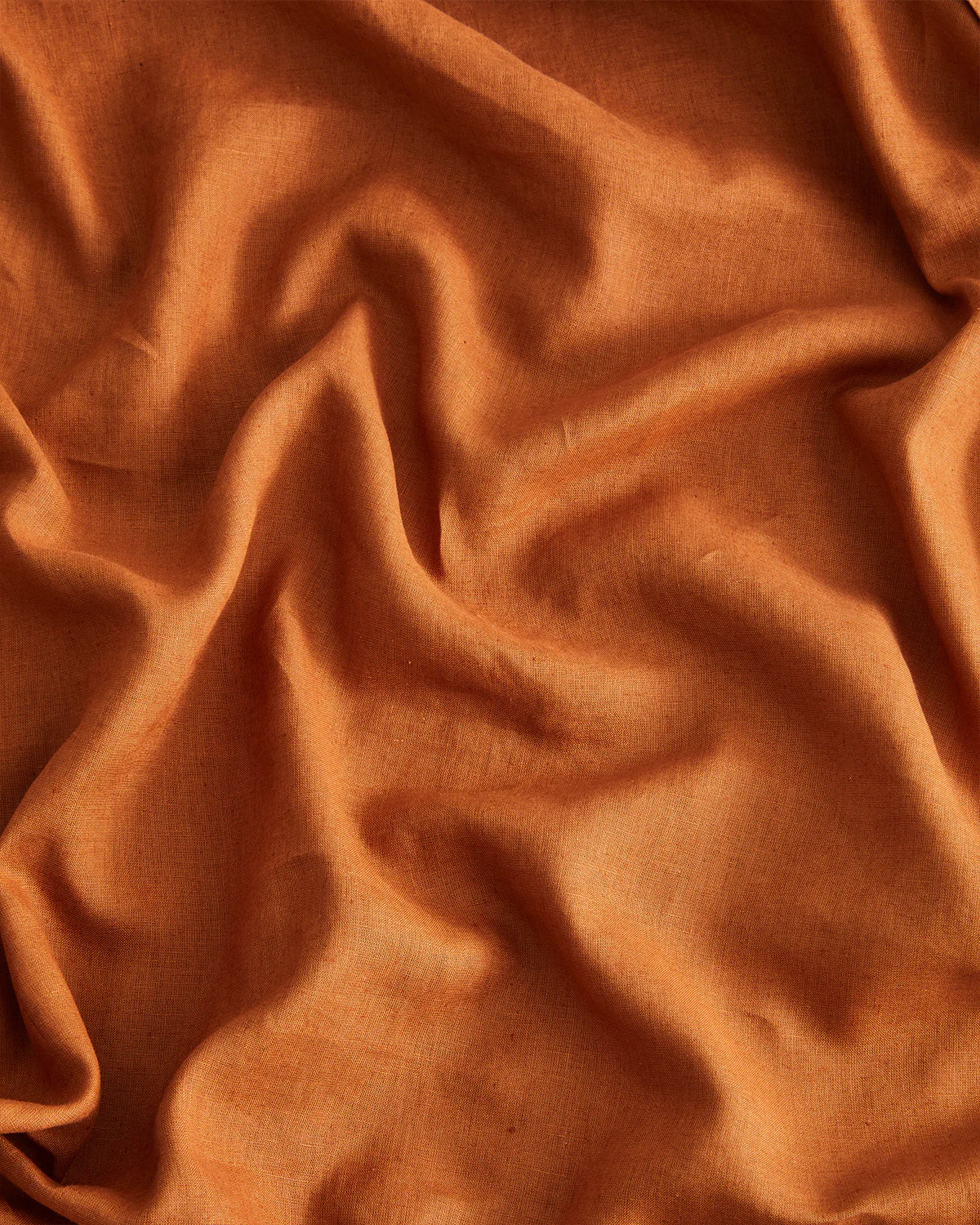 Rust 100% French Flax Linen Duvet Cover Set - Image 3