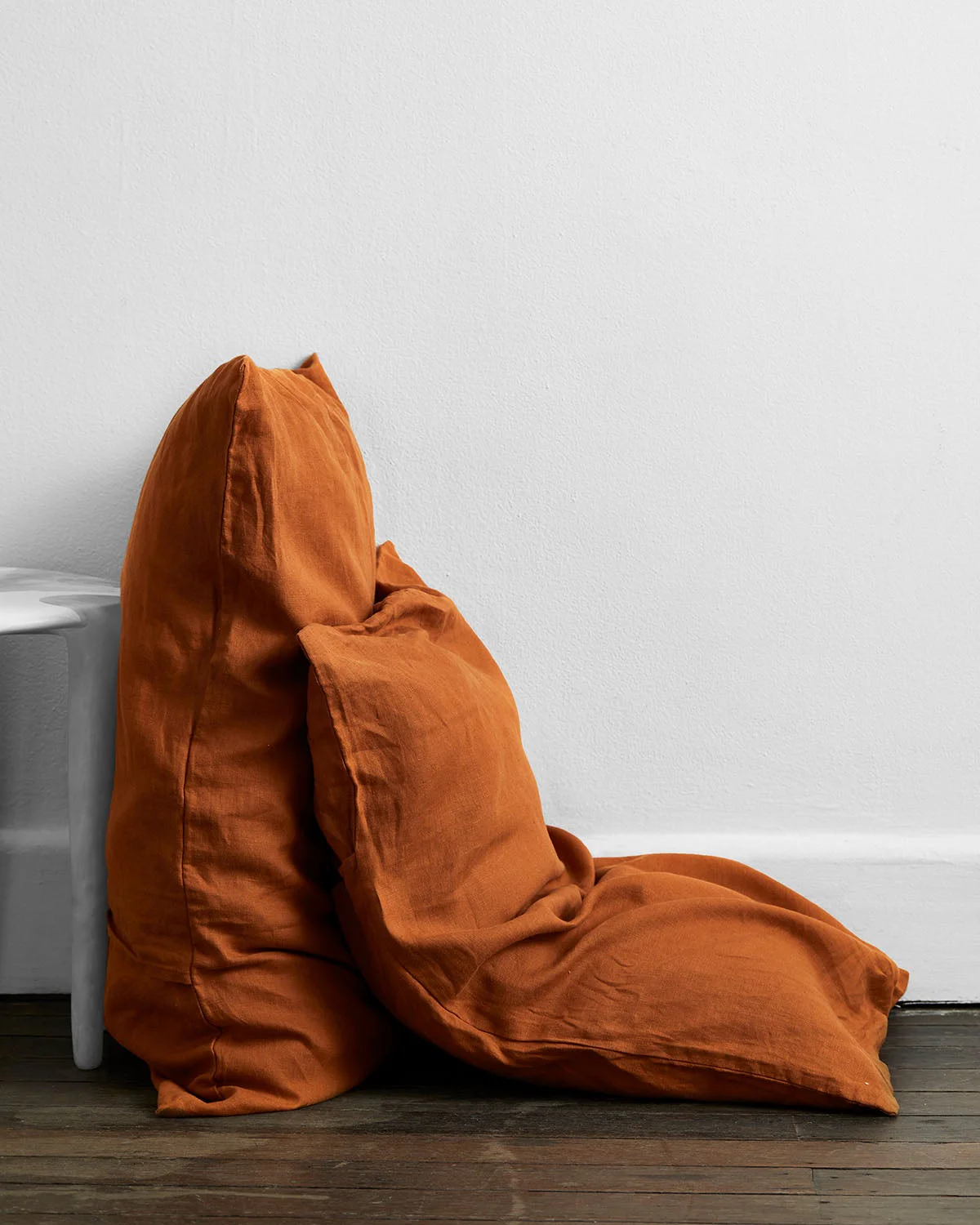 Rust & Terracotta 100% French Flax Linen Bedding Bundle - Image 7