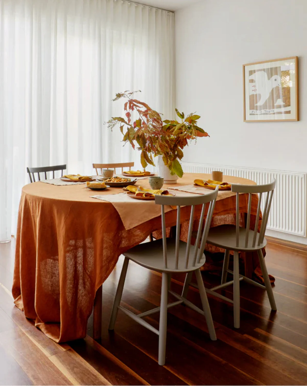 Terracotta 100% French Flax Linen Placemats (Set of Four) - Image 5
