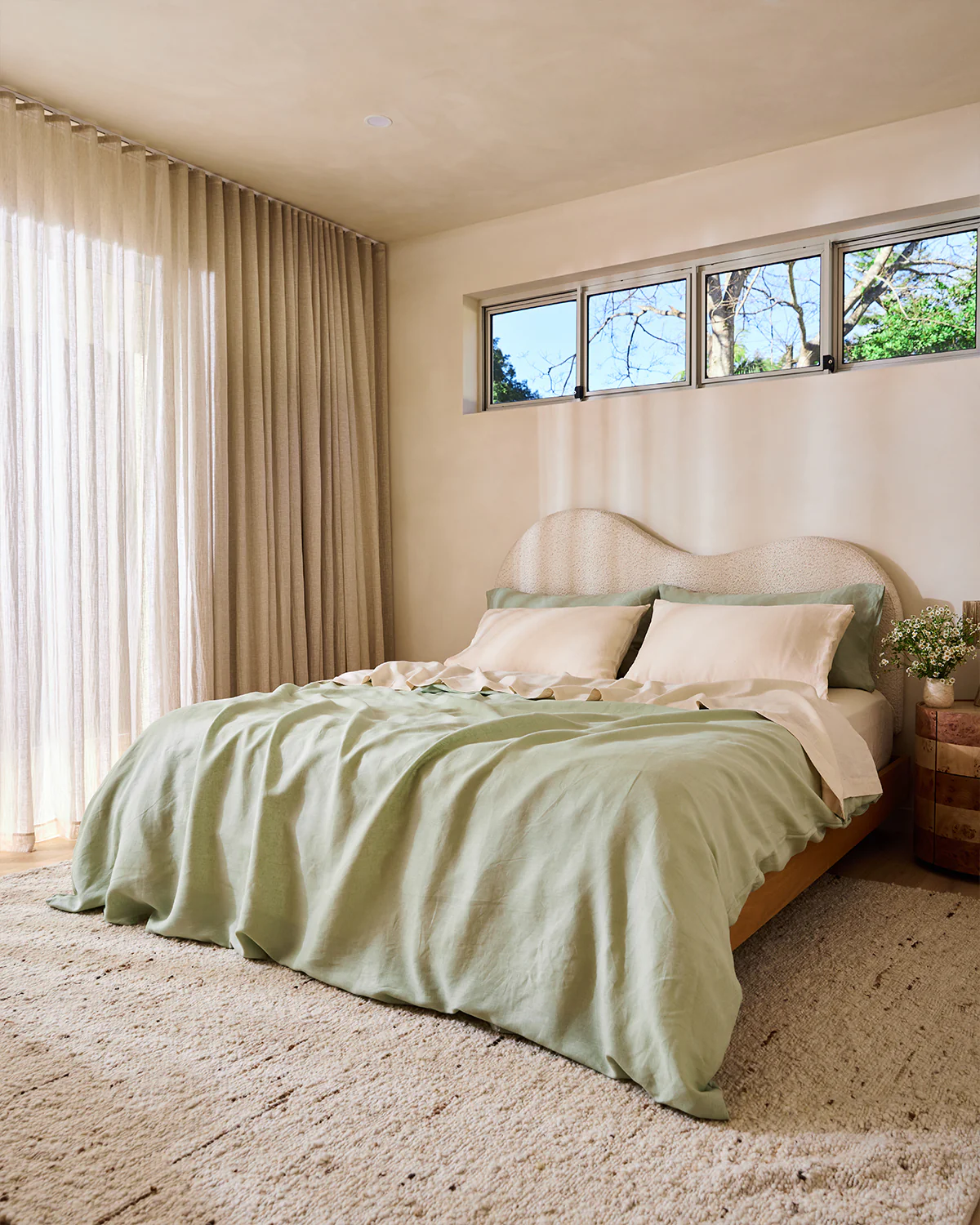 Sage 100% French Flax Linen Bedding Set - Image 6
