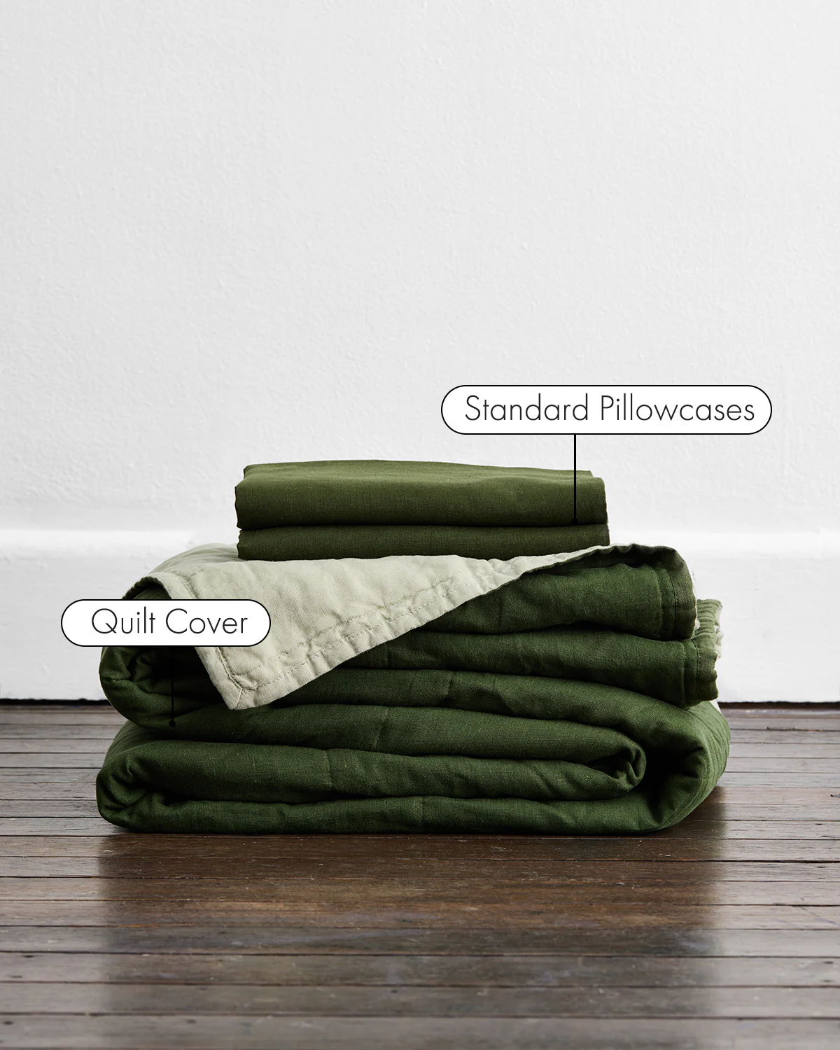 Sage & Olive 100% French Flax Linen Quilt Set - Image 2