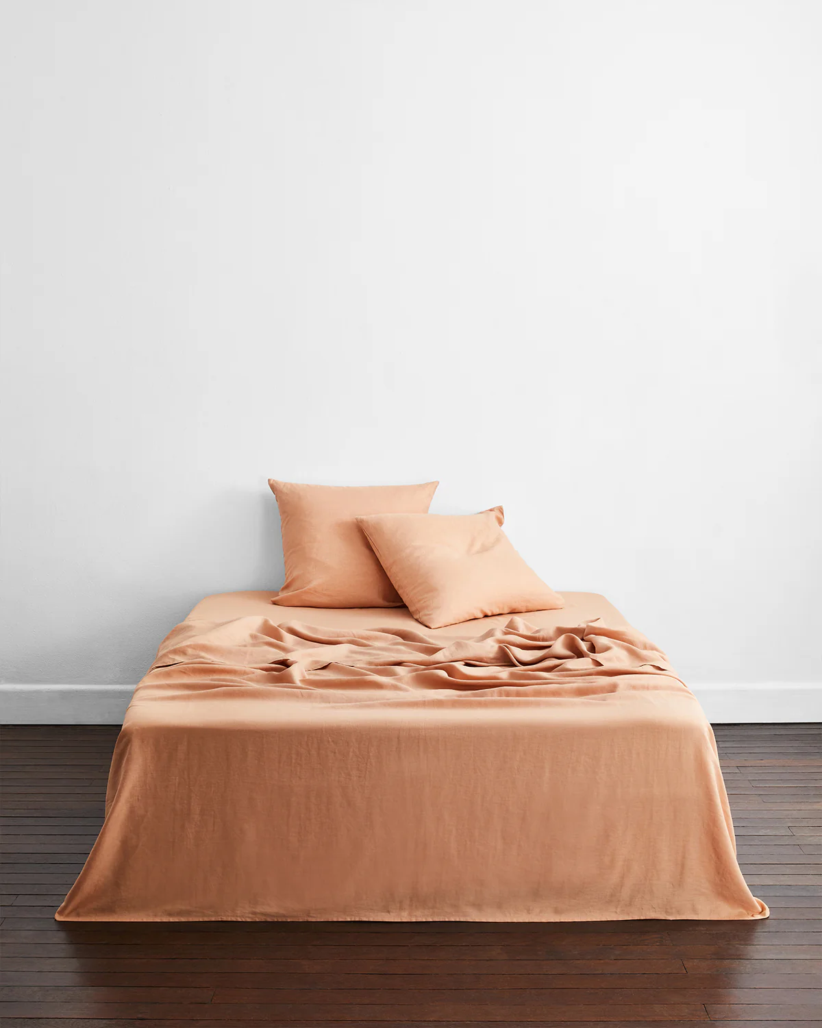 Terracotta 100% French Flax Linen European Pillowcases (Set of Two) - Image 3