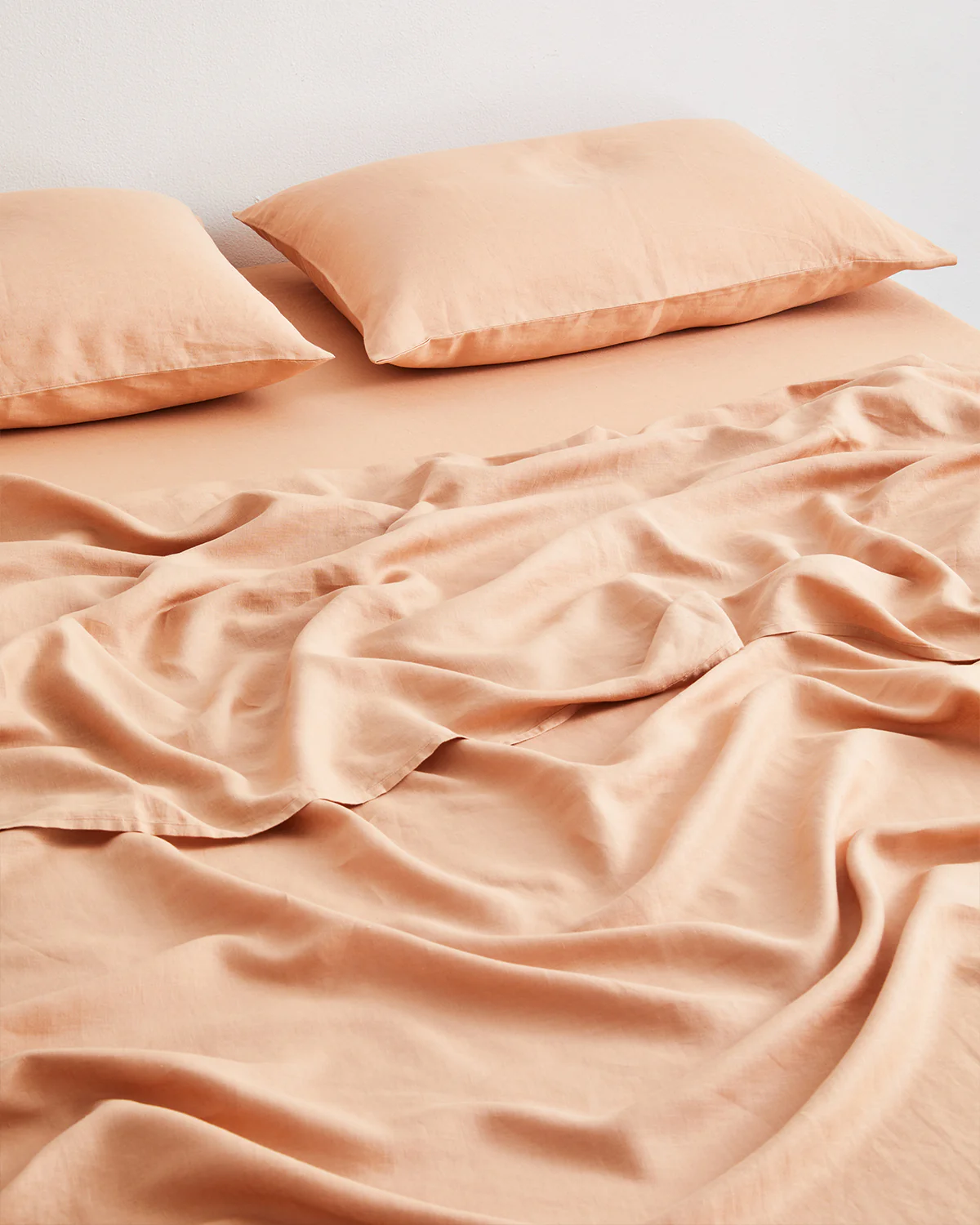 Terracotta 100% French Flax Linen Sheet Set - Image 3