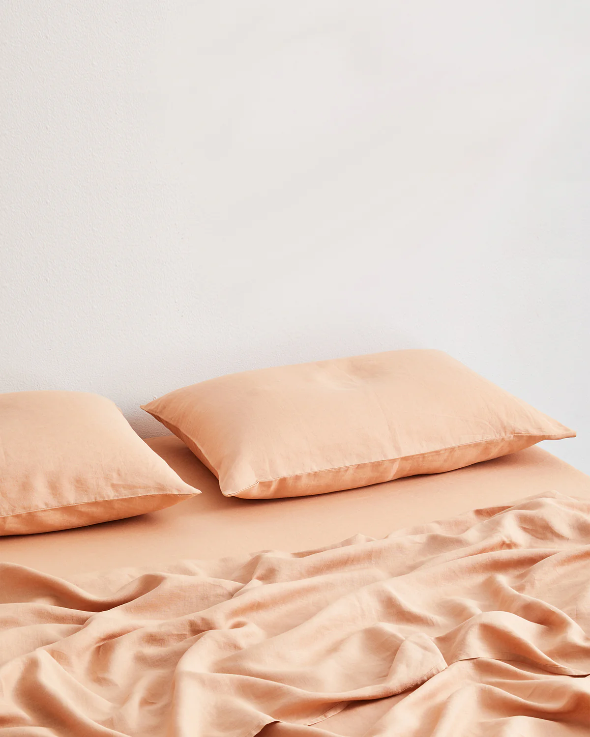 Terracotta 100% French Flax Linen Fitted Sheet - Image 3