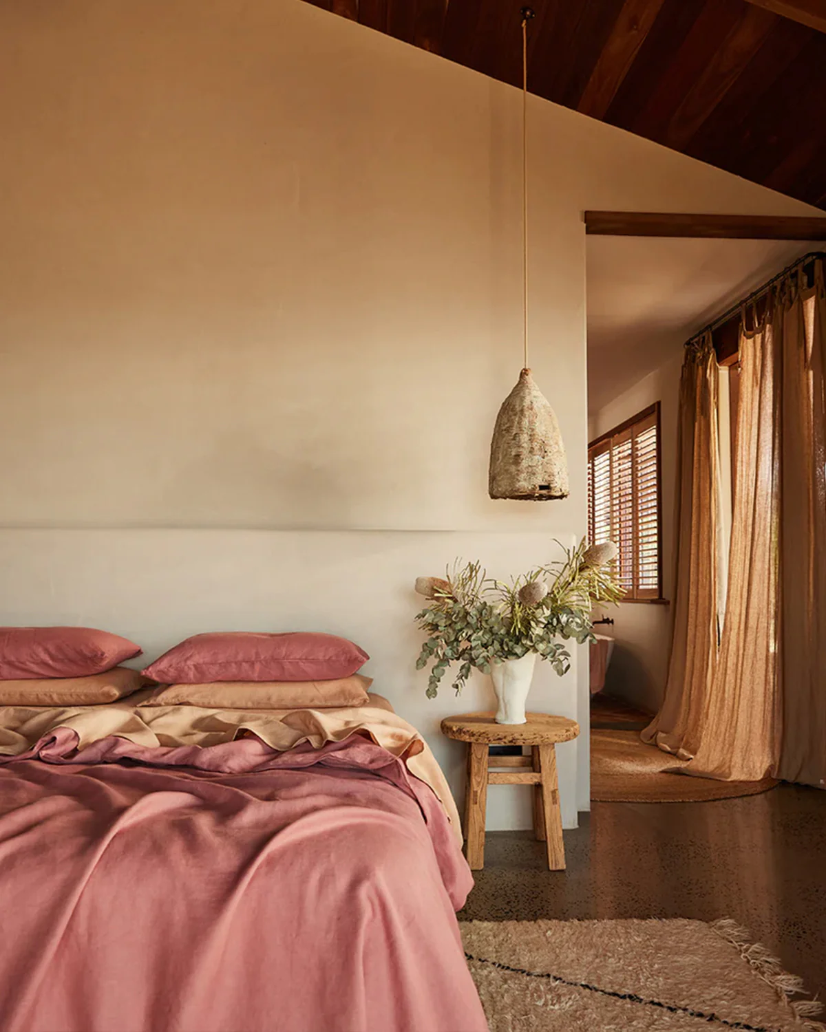 Terracotta 100% French Flax Linen King Pillowcases (Set of Two) - Image 3