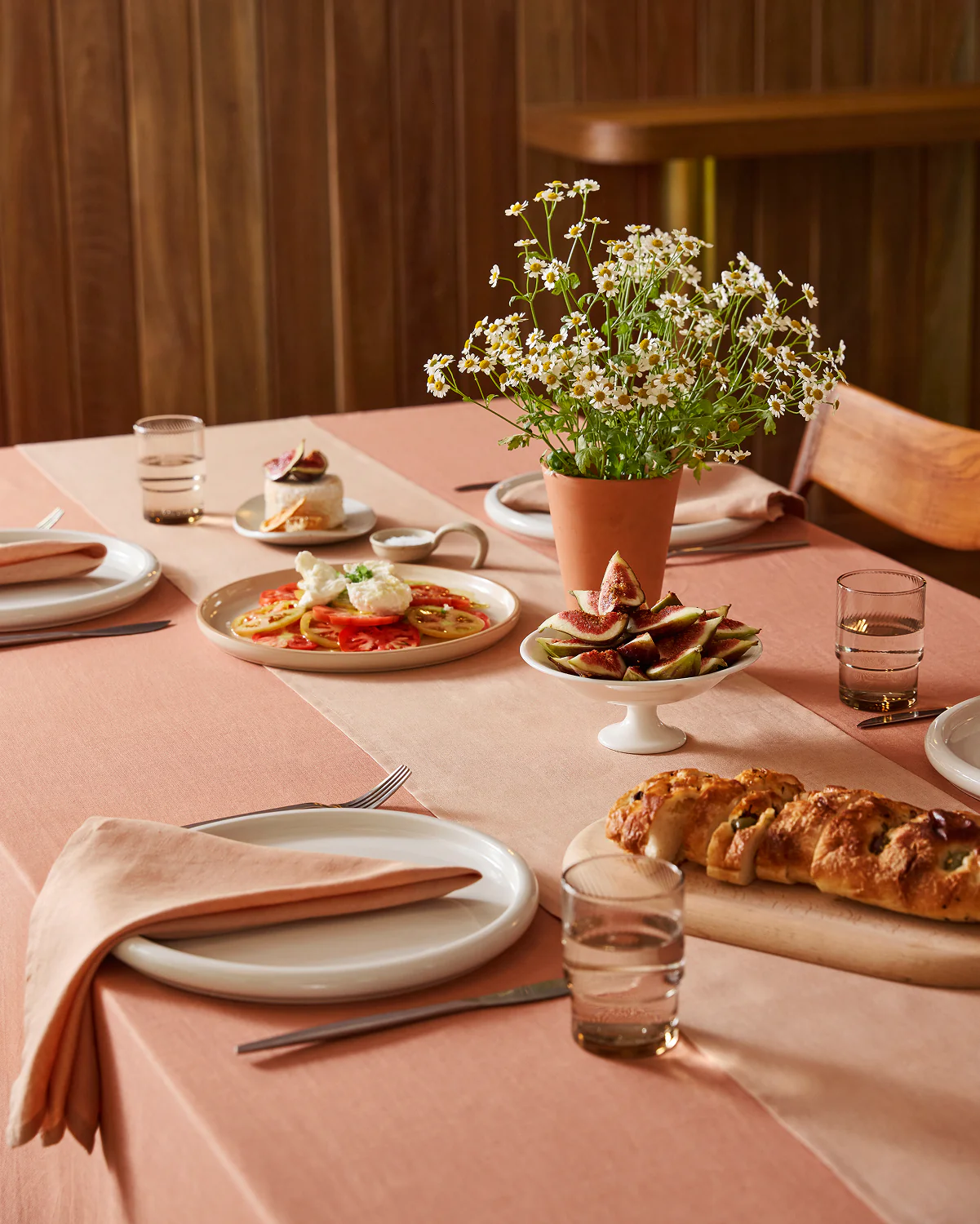 Terracotta 100% French Flax Linen Table Runner - Image 2