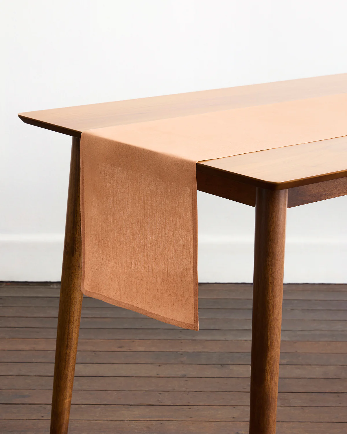 Terracotta 100% French Flax Linen Table Runner - Image 4