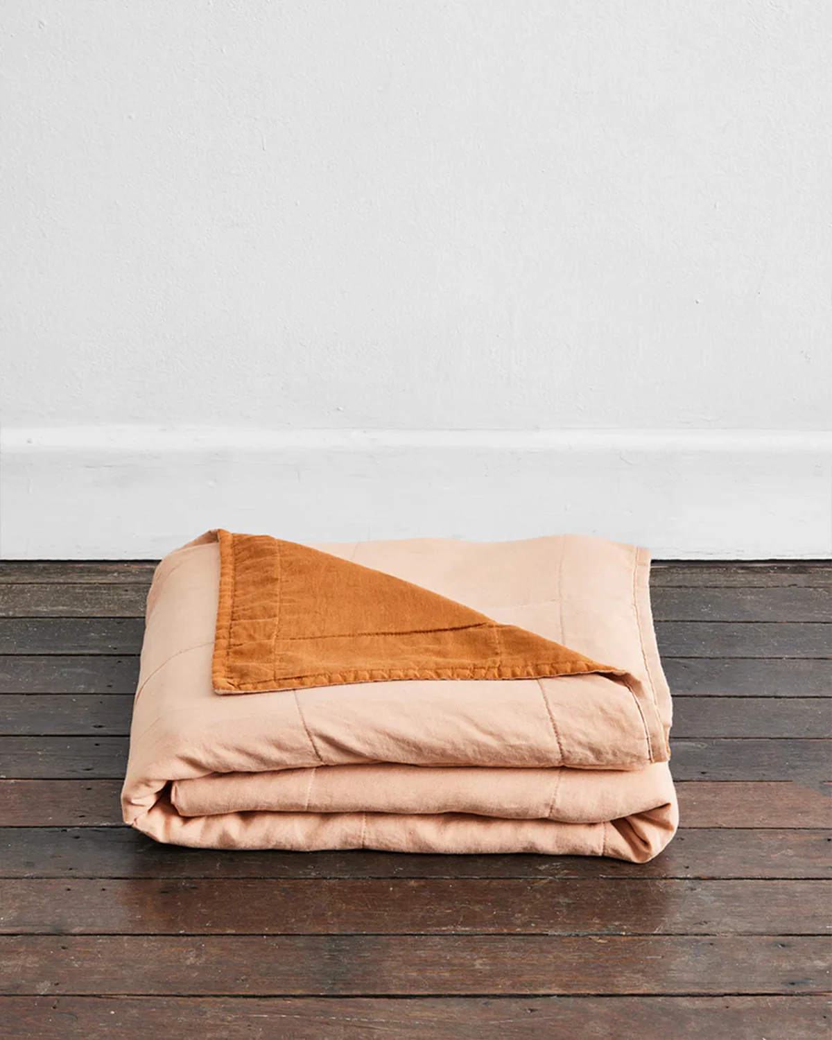 Terracotta & Hazelnut 100% French Flax Linen Quilt Bedding Bundle - Image 2