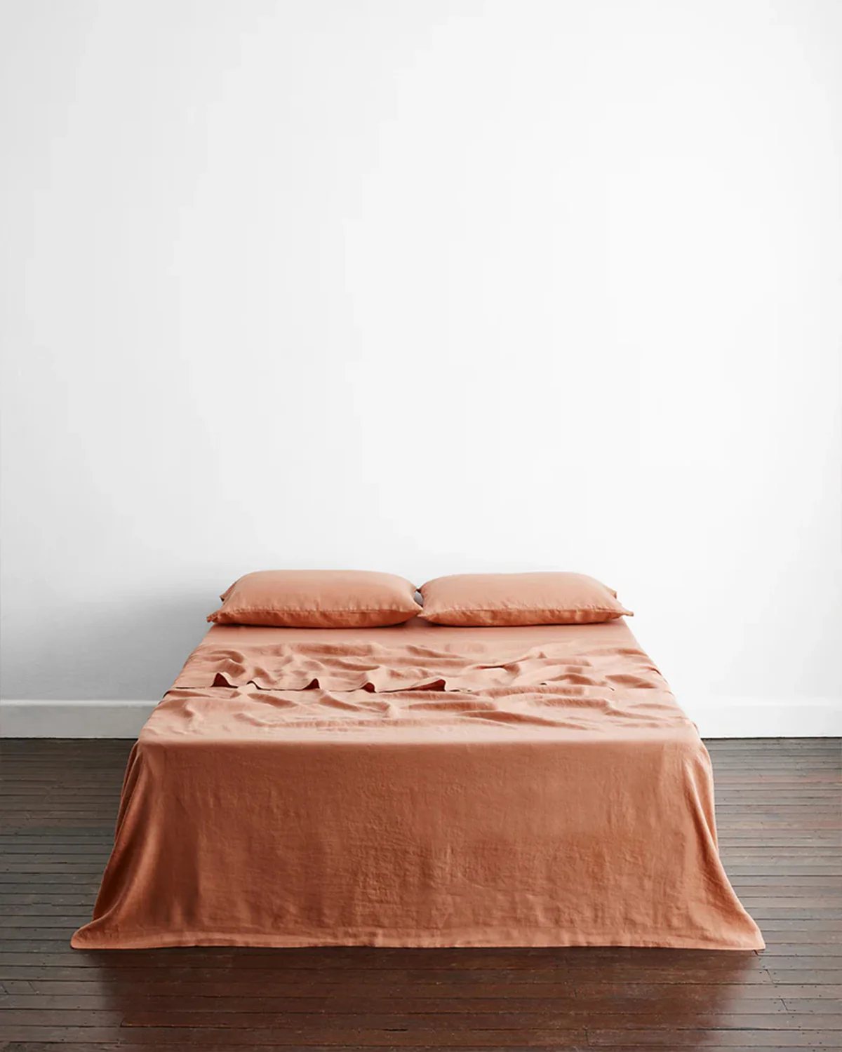 Terracotta & Hazelnut 100% French Flax Linen Quilt Bedding Bundle - Image 4