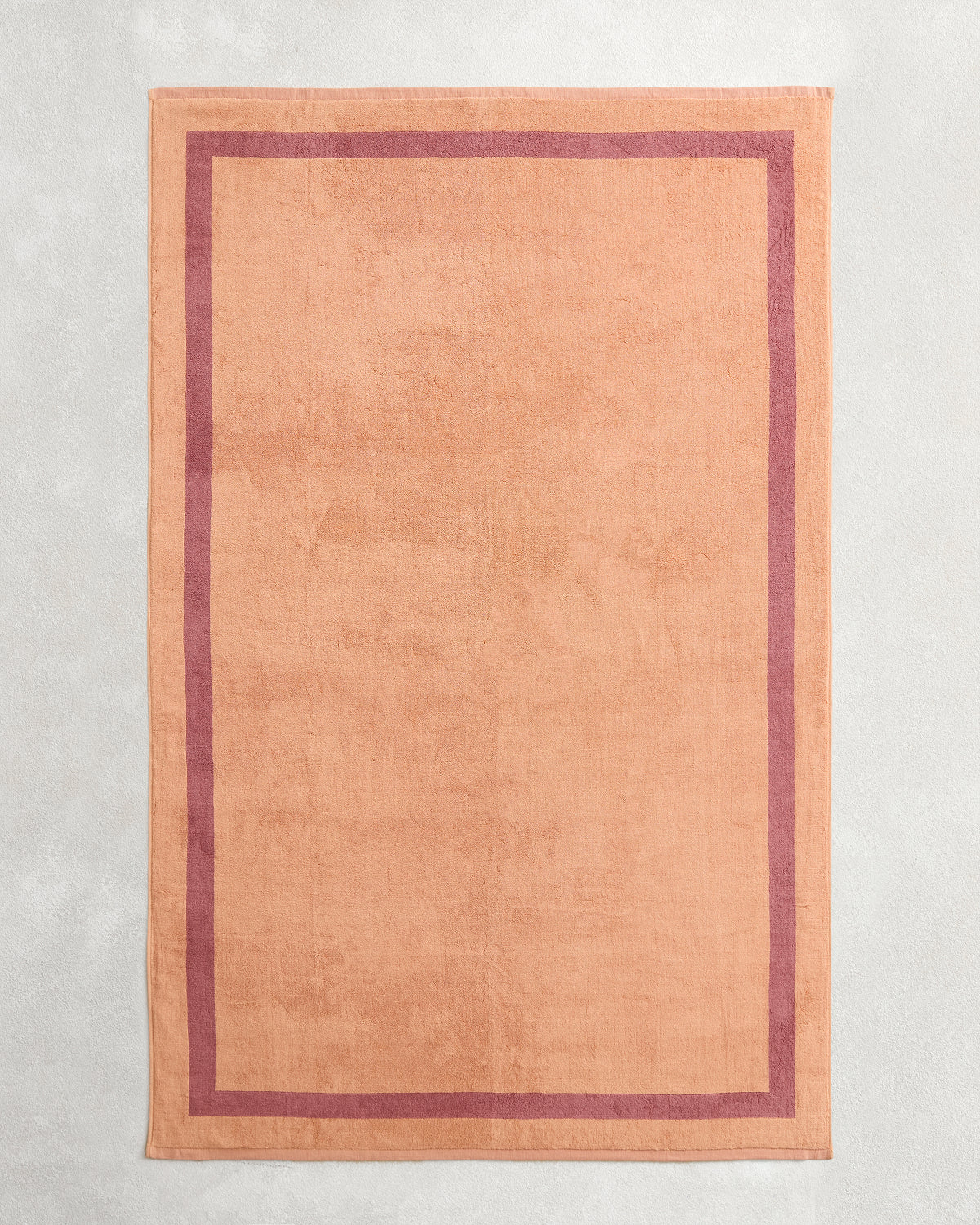Terracotta & Pink Clay Two-Toned 100% Cotton Terry Bath Sheet - Image 5