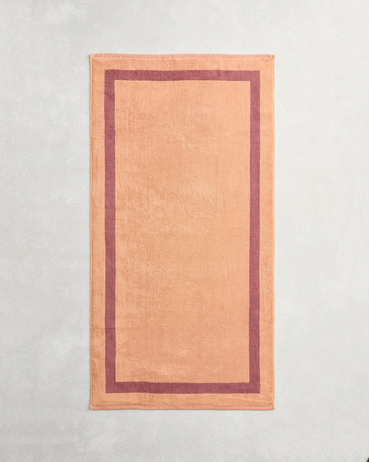 Terracotta & Pink Clay Two-Toned 100% Cotton Terry Bath Towel - Image 5