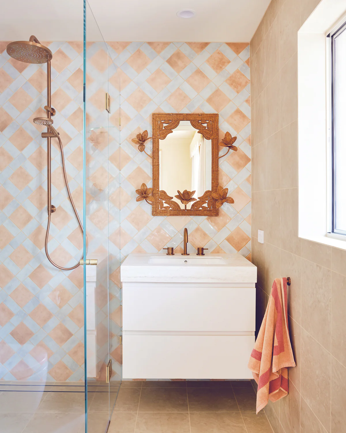 Terracotta & Pink Clay Two-Toned 100% Cotton Terry Hand Towel - Image 4