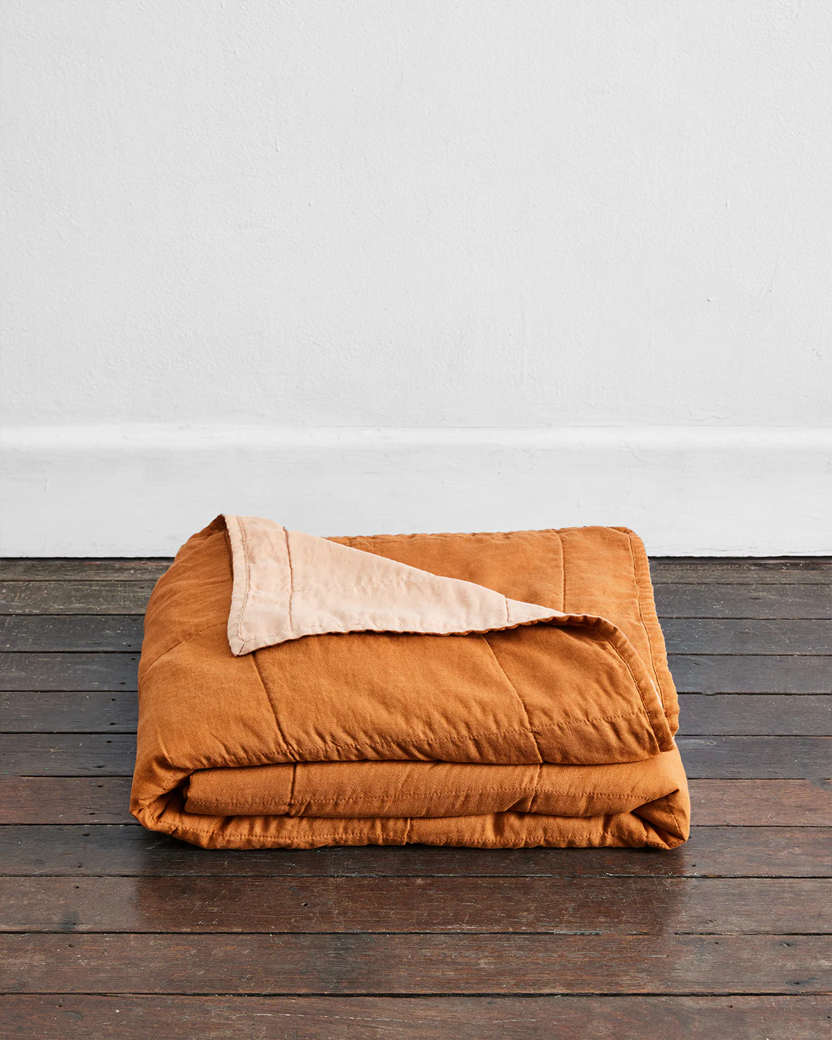 Terracotta & Rust Two-Tone Quilt - Image 3