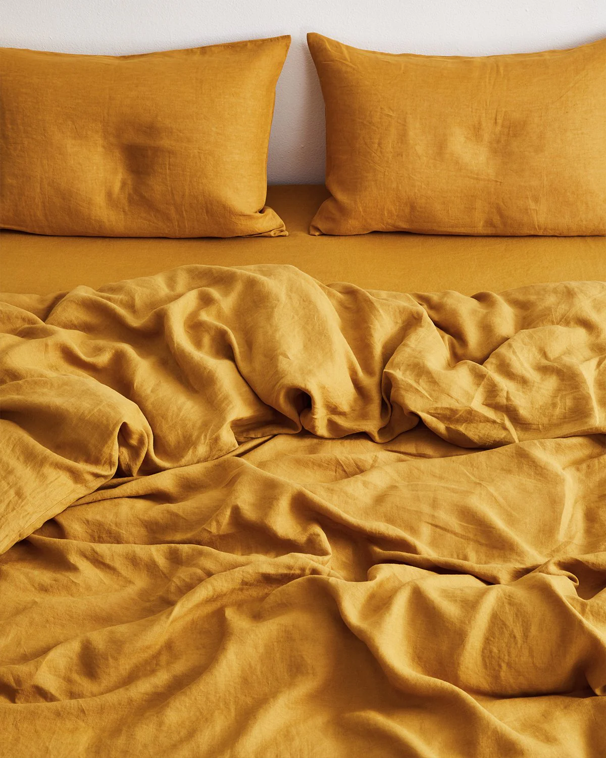Turmeric 100% French Flax Linen Bedding Set - Image 4