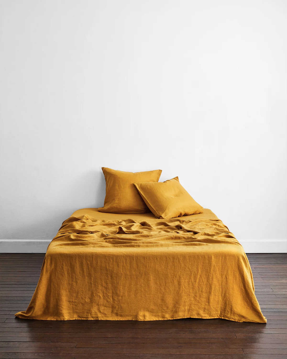 Turmeric 100% French Flax Linen European Pillowcases (Set of Two) - Image 3