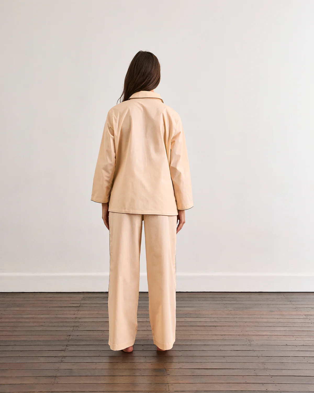 Vanilla & Espresso Piped Long Sleep Set - Image 3