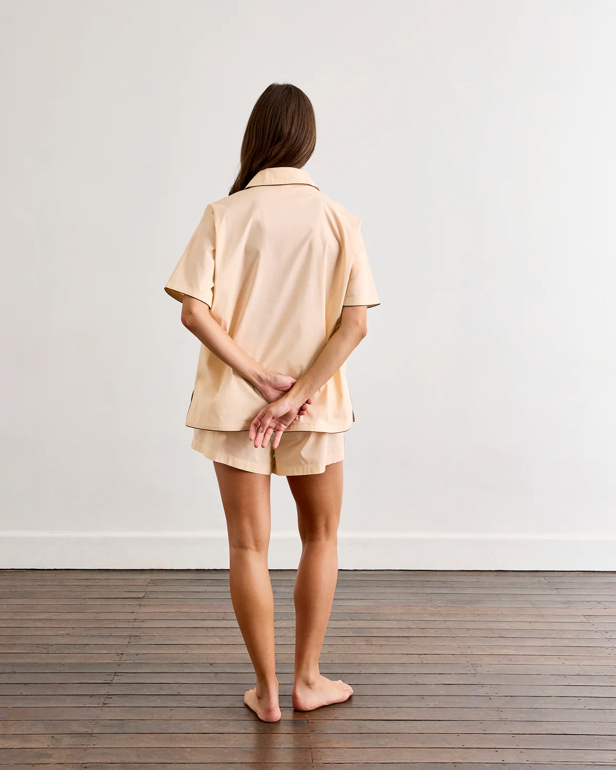 Vanilla & Espresso Piped Short Sleep Set - Image 3