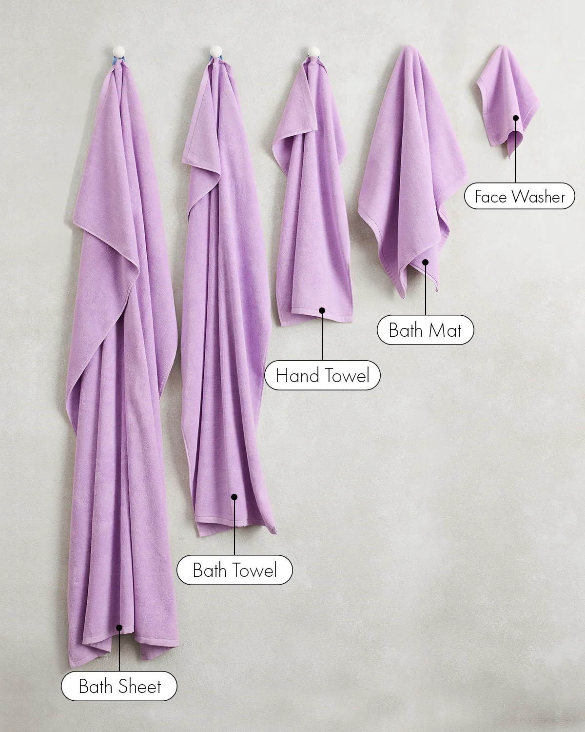 Violet 100% Cotton Terry Bath Sheet Bundle - Image 4