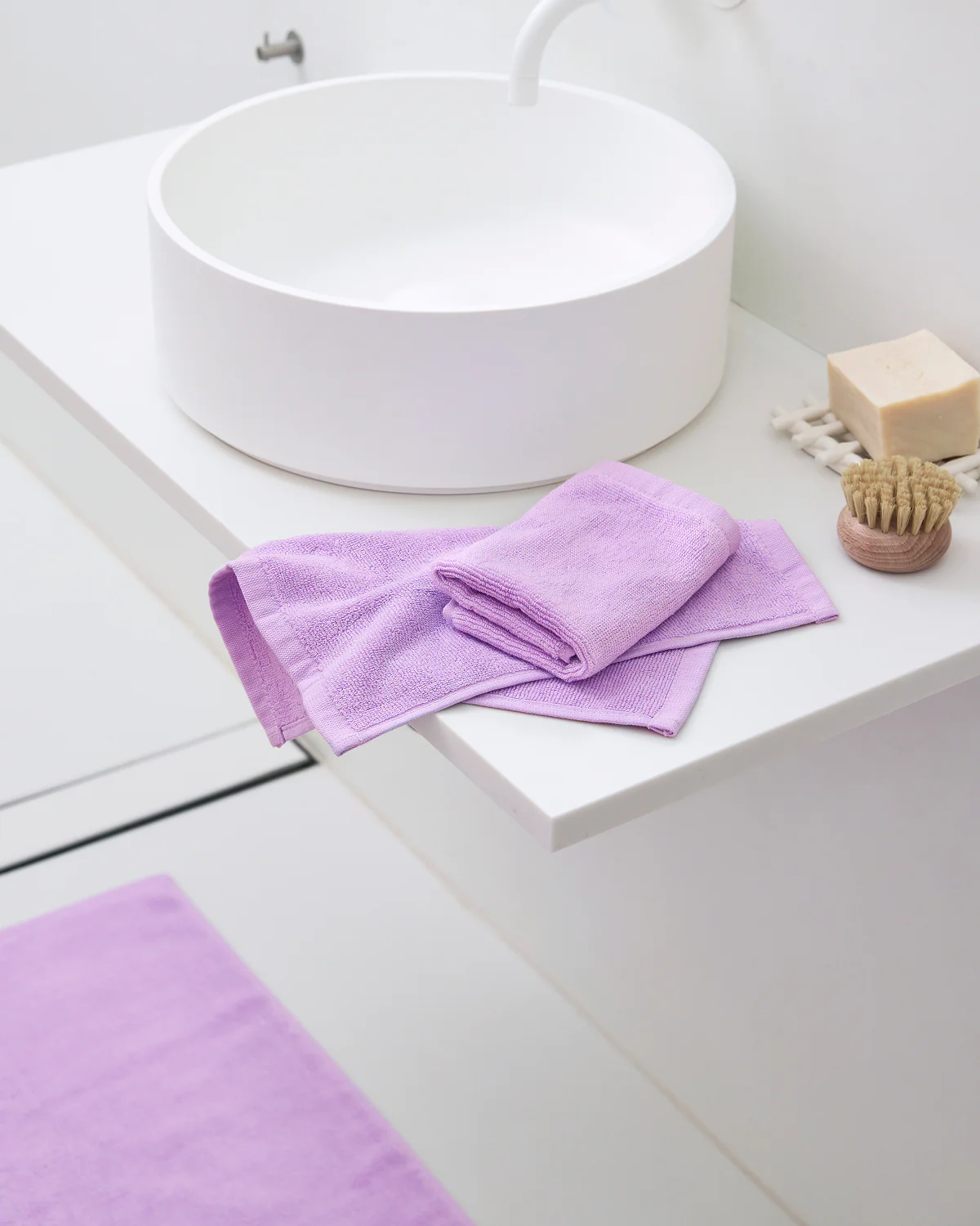Violet 100% Cotton Terry Face Washers (Set of Two) - Image 5