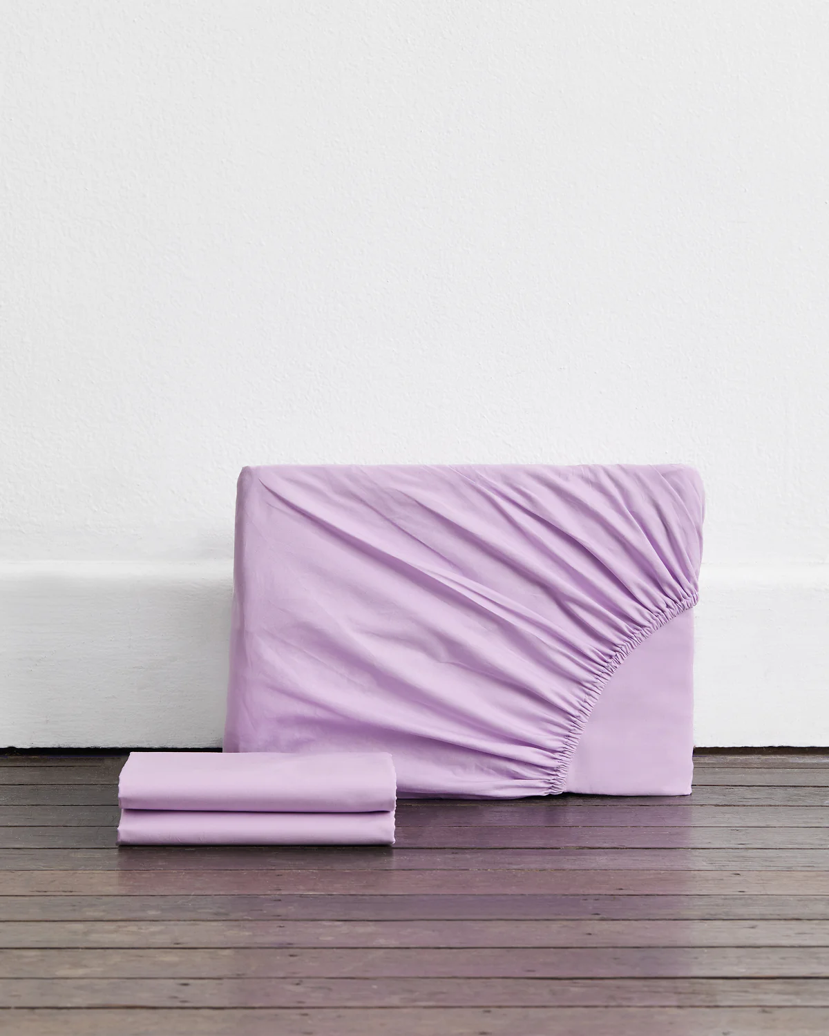 Violet 100% Organic Cotton Fitted Sheet Set