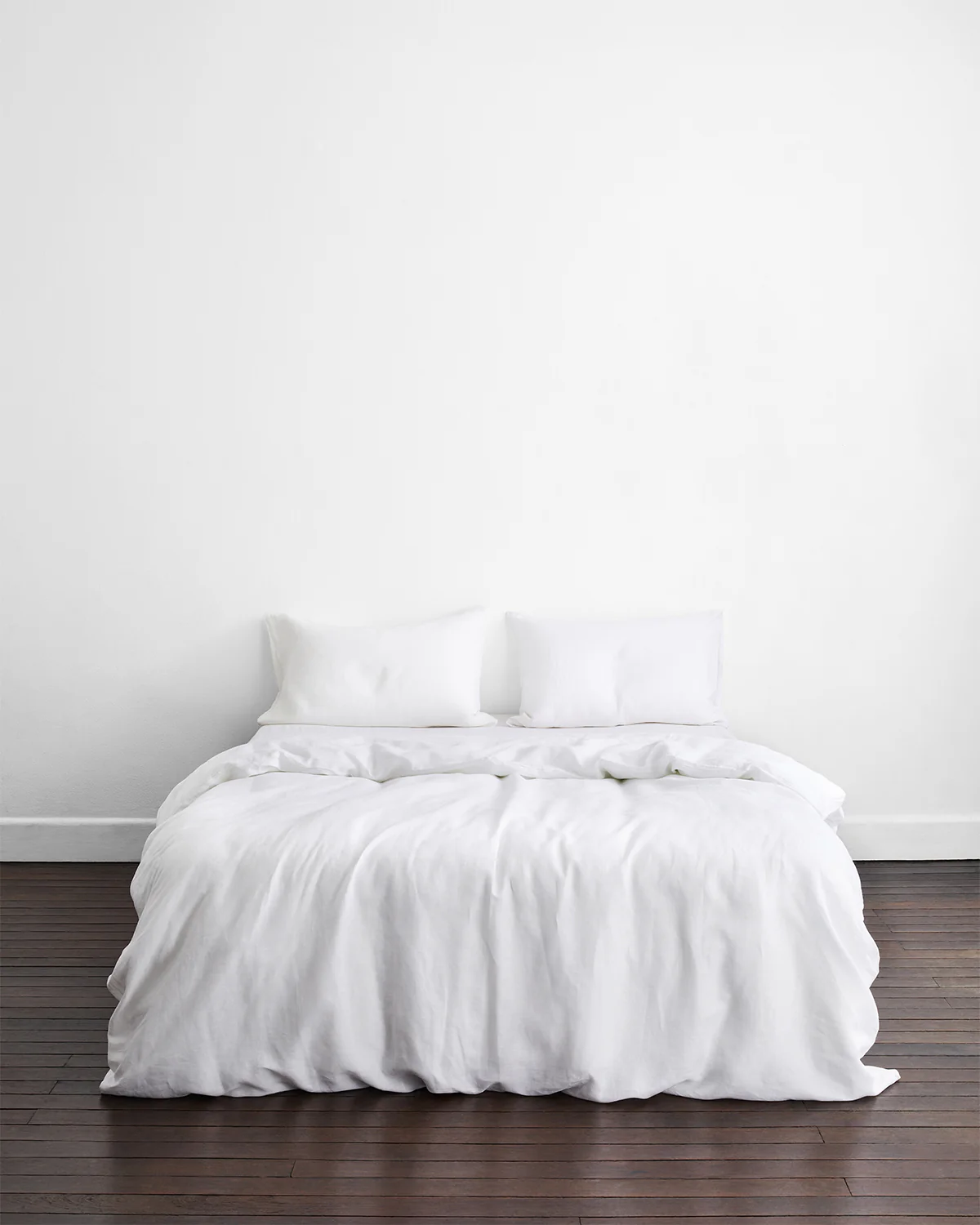 White 100% French Flax Linen Duvet Cover - Image 2
