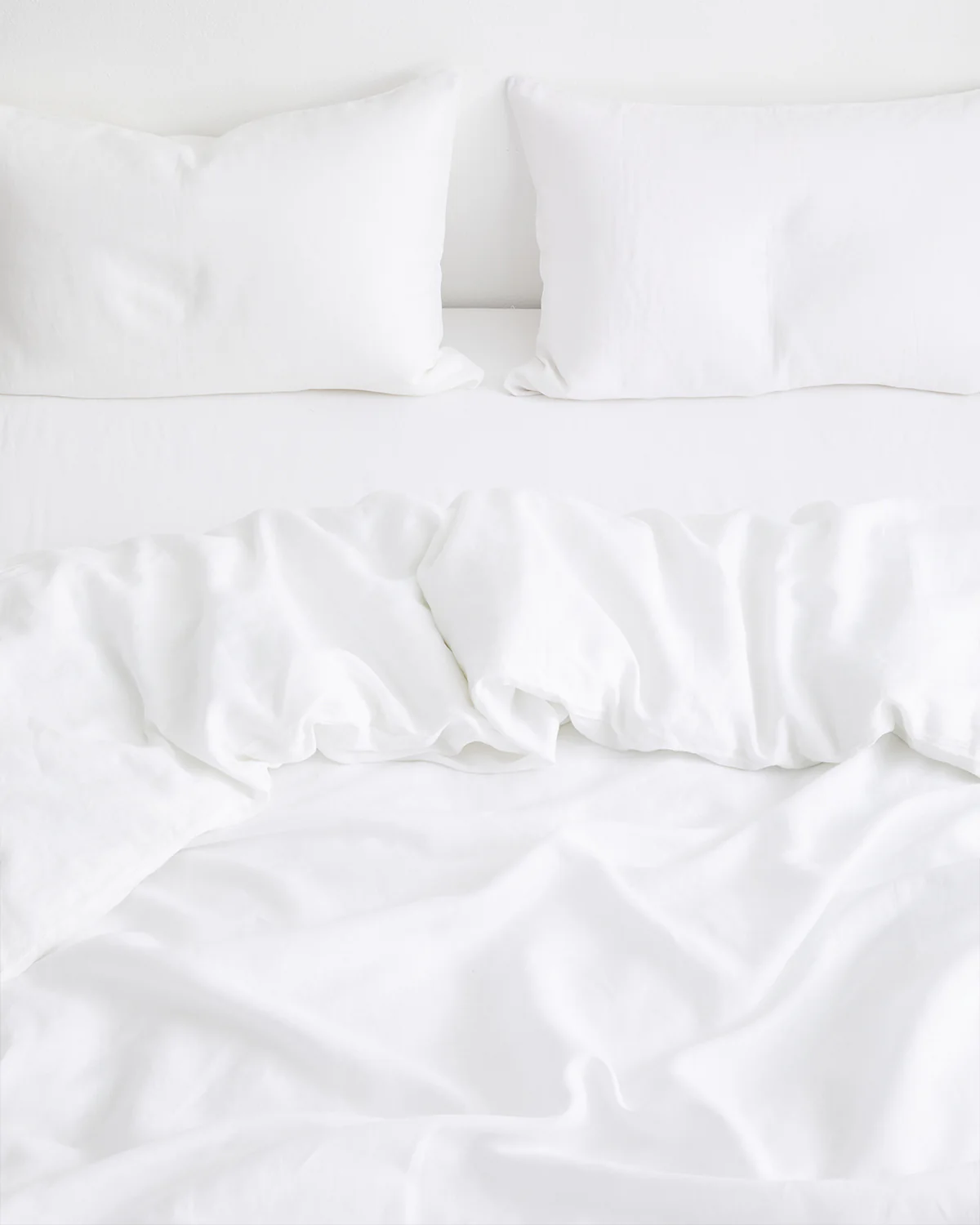 White 100% French Flax Linen Duvet Cover - Image 3