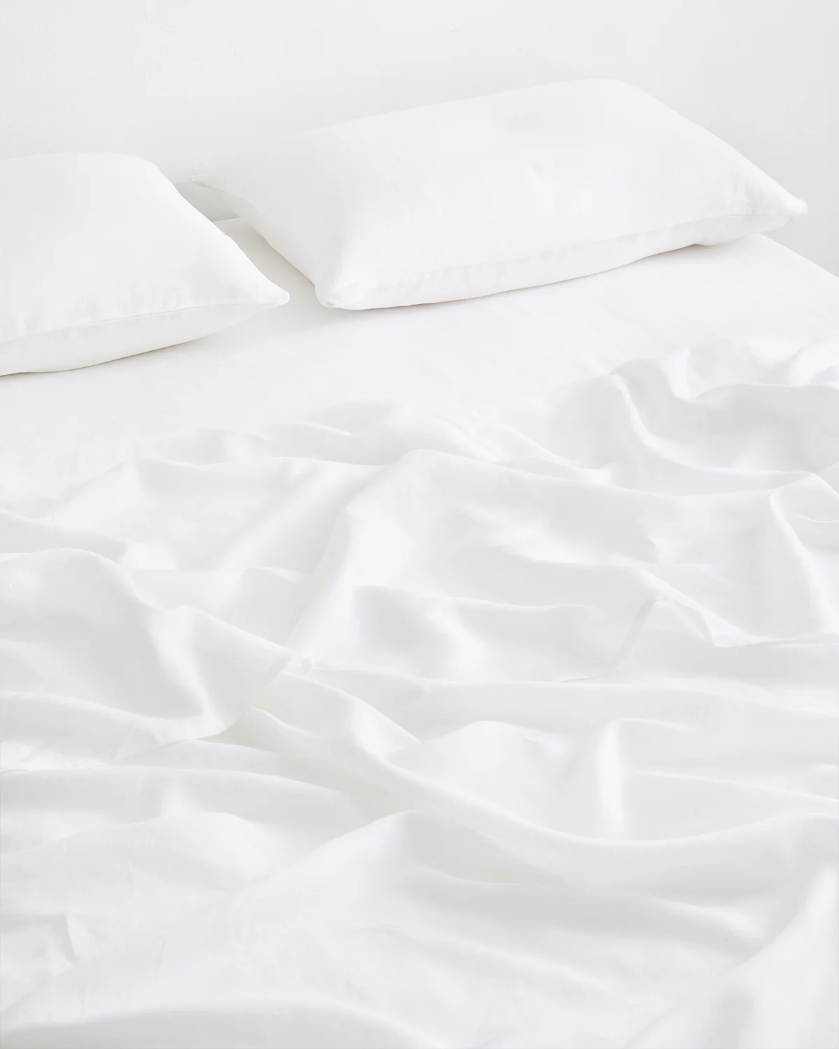 White 100% French Flax Linen Sheet Set - Image 3