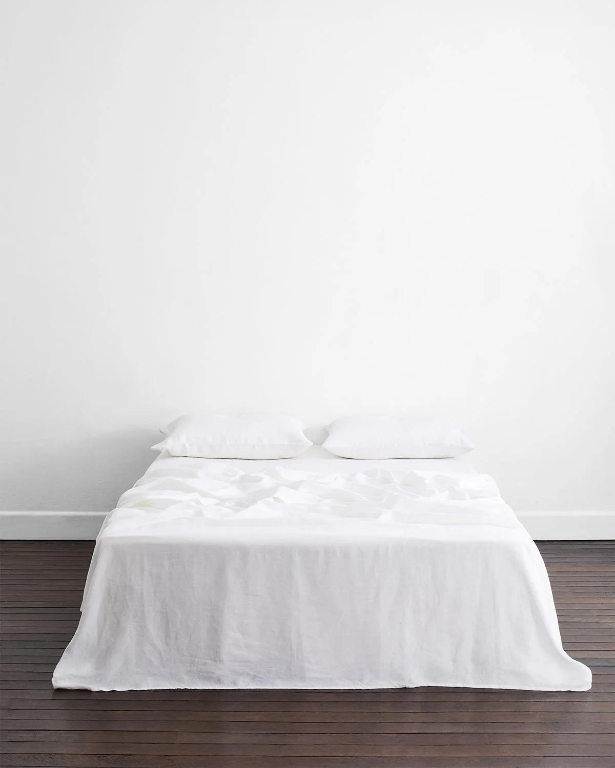 White 100% French Flax Linen Bedding Bundle - Image 6