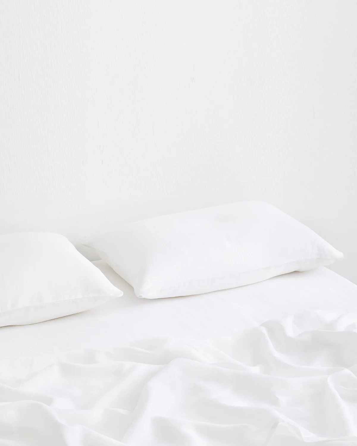 White 100% French Flax Linen Fitted Sheet - Image 3